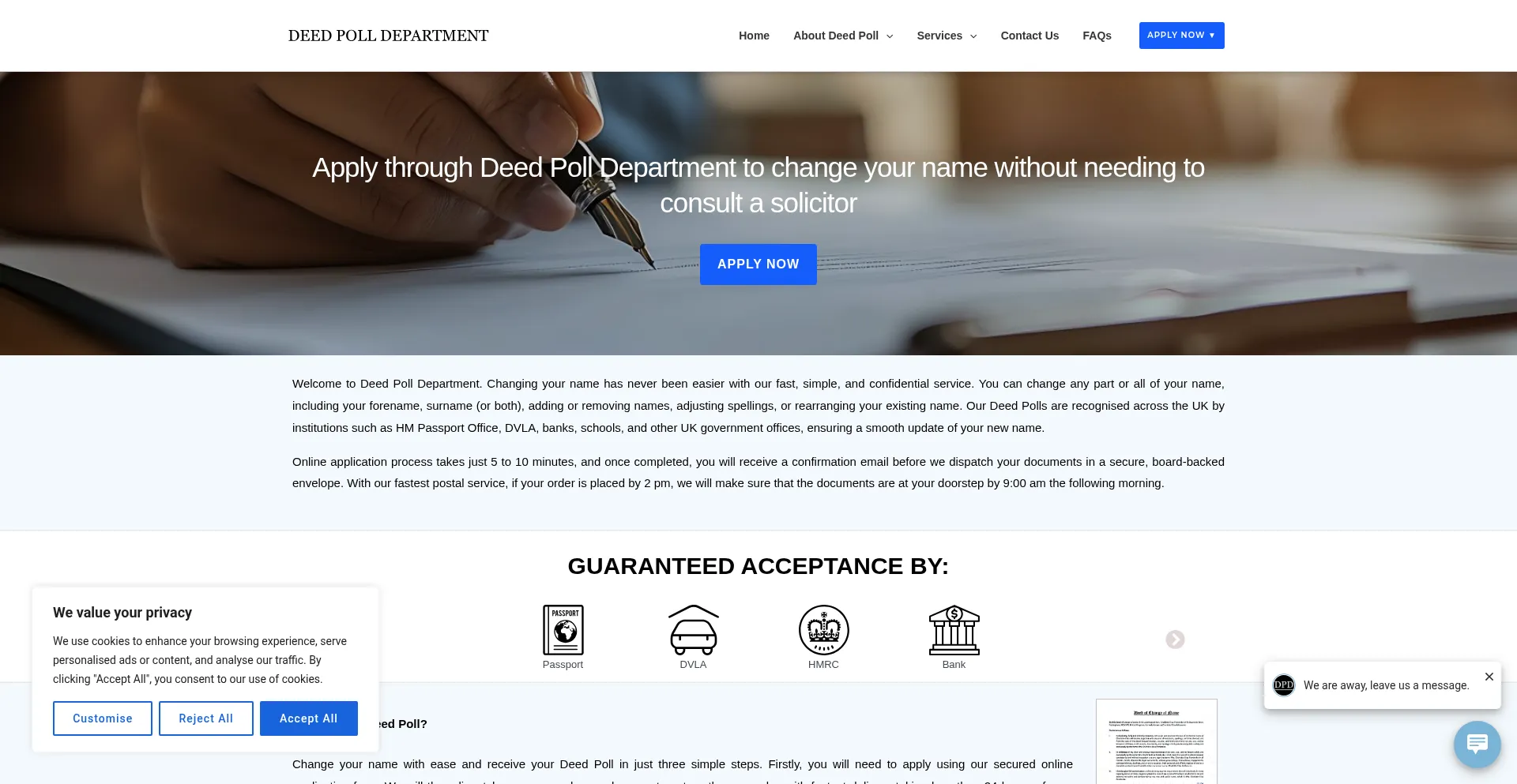 Deedpolldepartment.co.uk