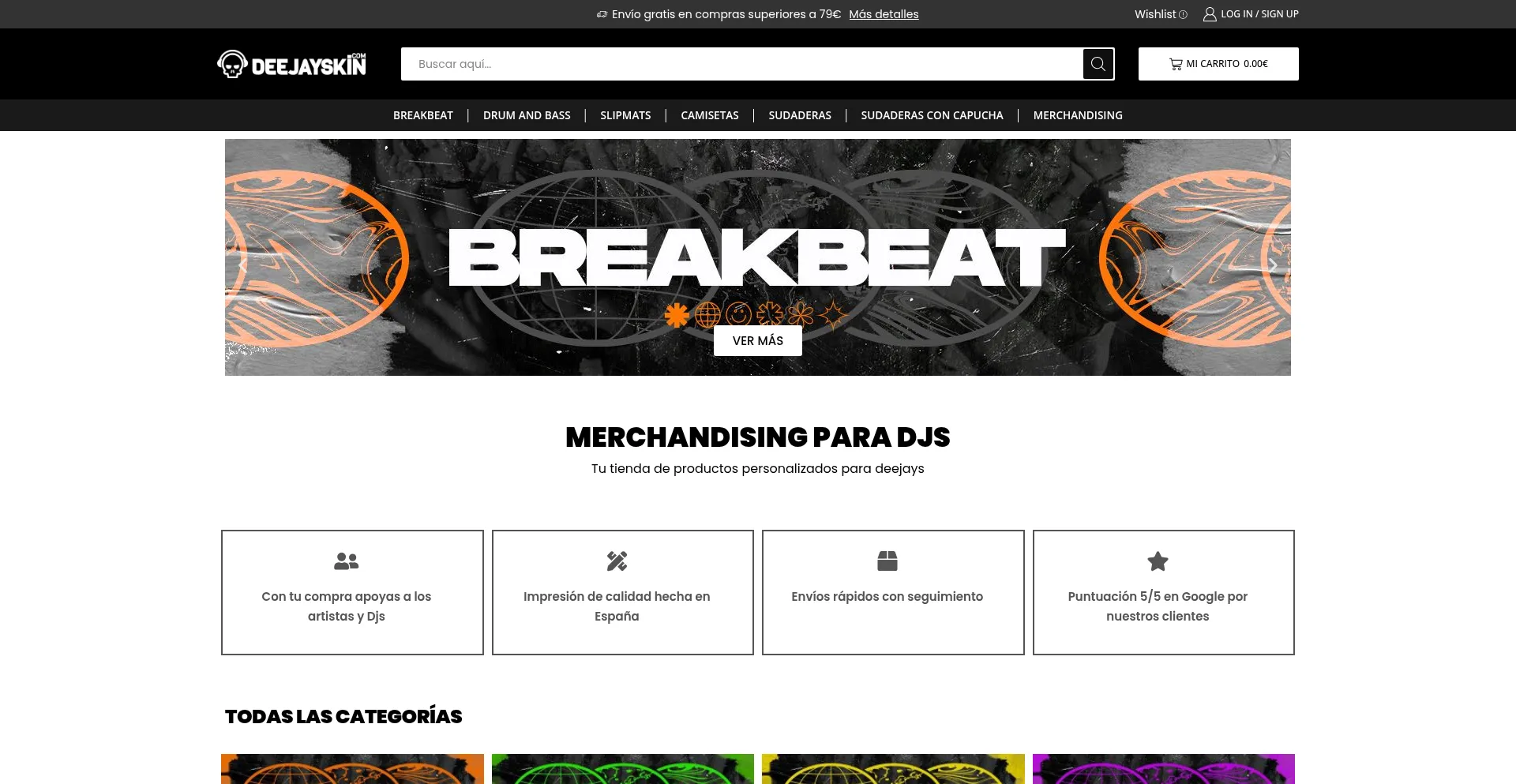 Website screenshot of Deejayskin.com