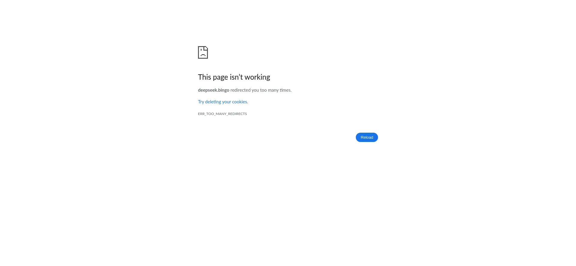 Website screenshot of Deepseek.bingo