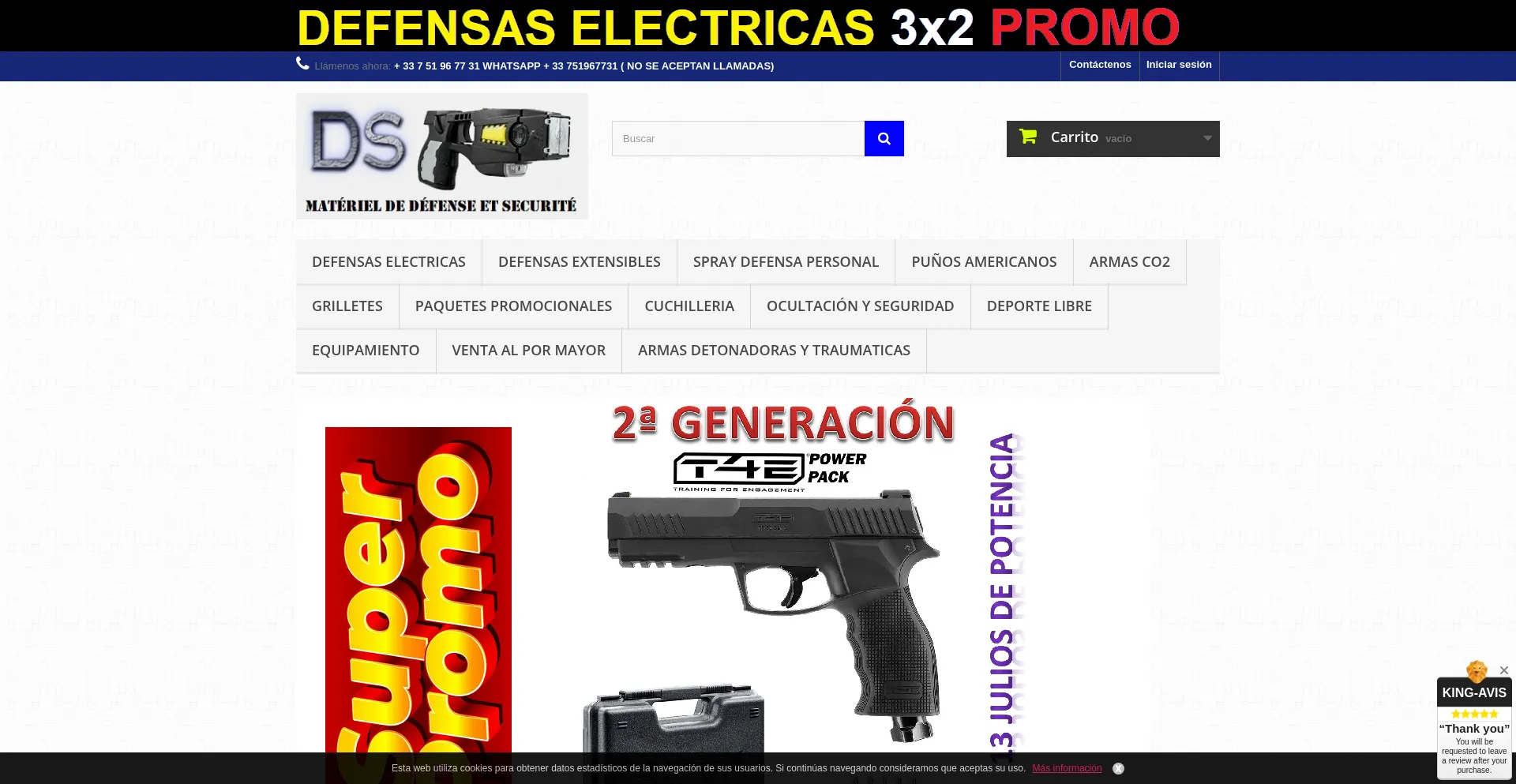 Website screenshot of Defense-security.com