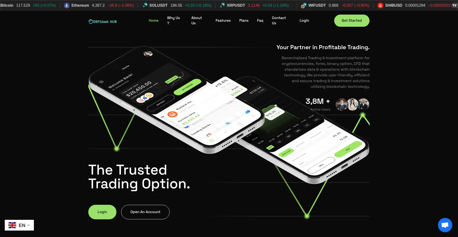 Website screenshot of Defideskhub.com