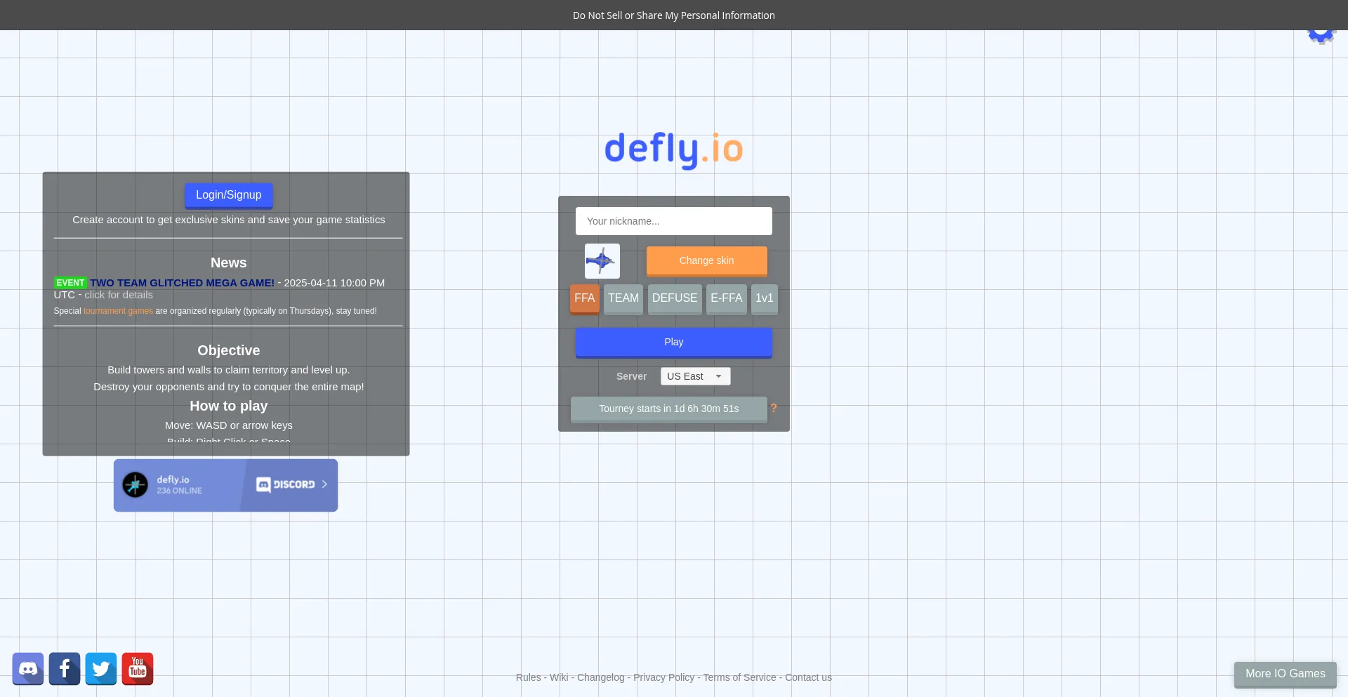 Website screenshot of Defly.io