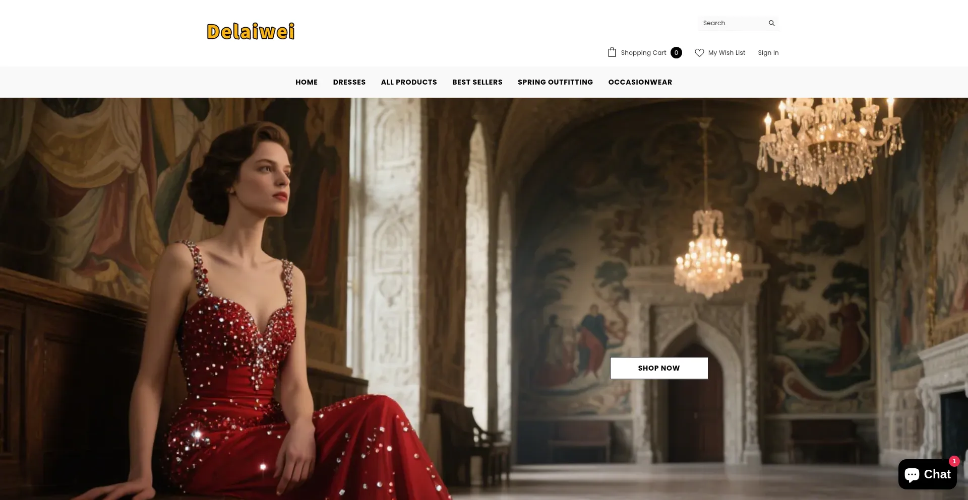 Website screenshot of Delaiwei.com