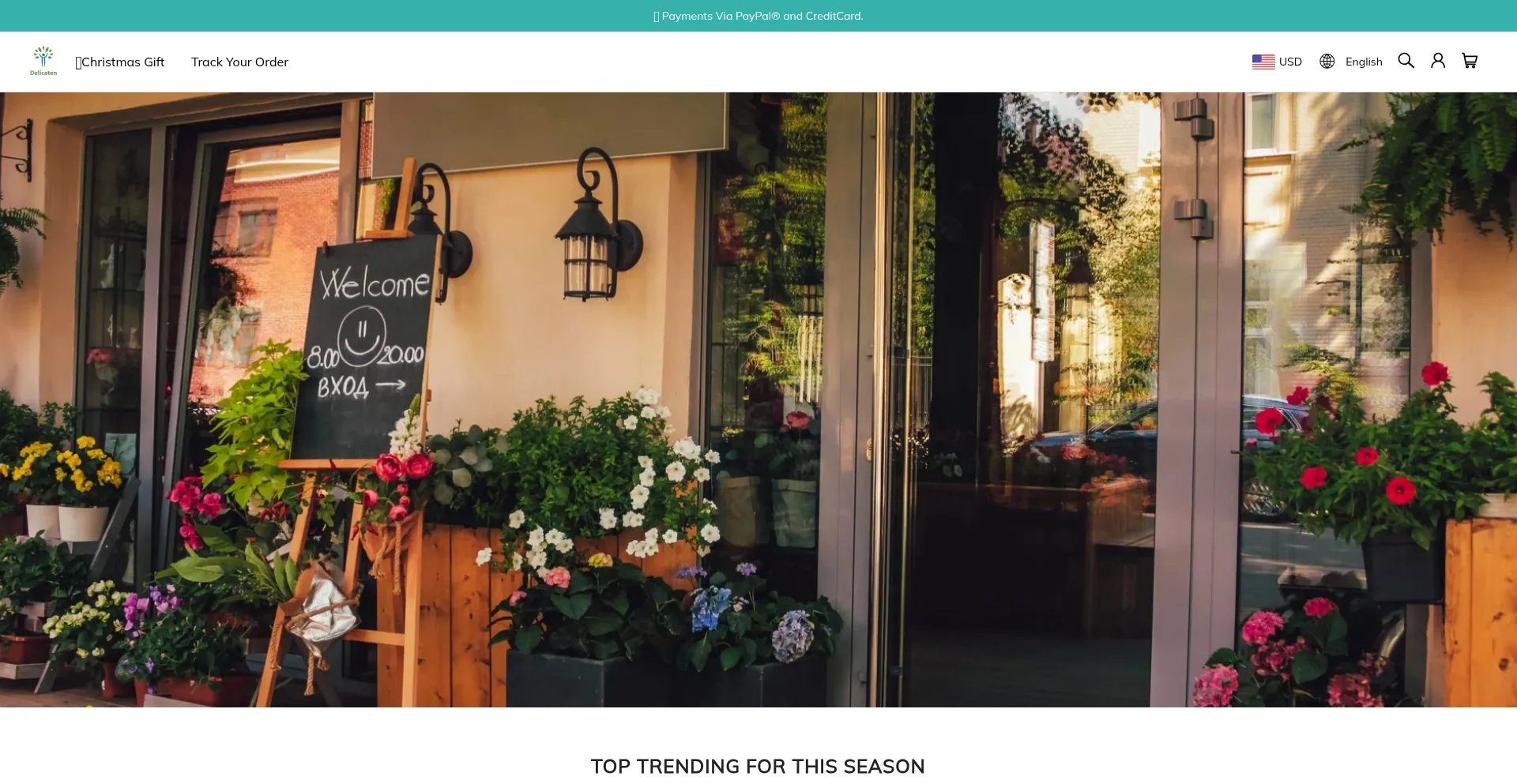 Website screenshot of Delicaten.com