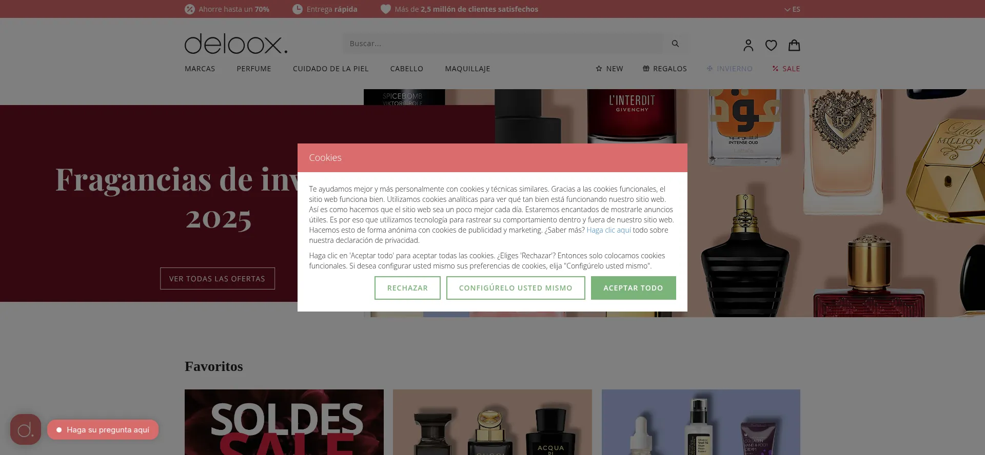 Website screenshot of Deloox.es