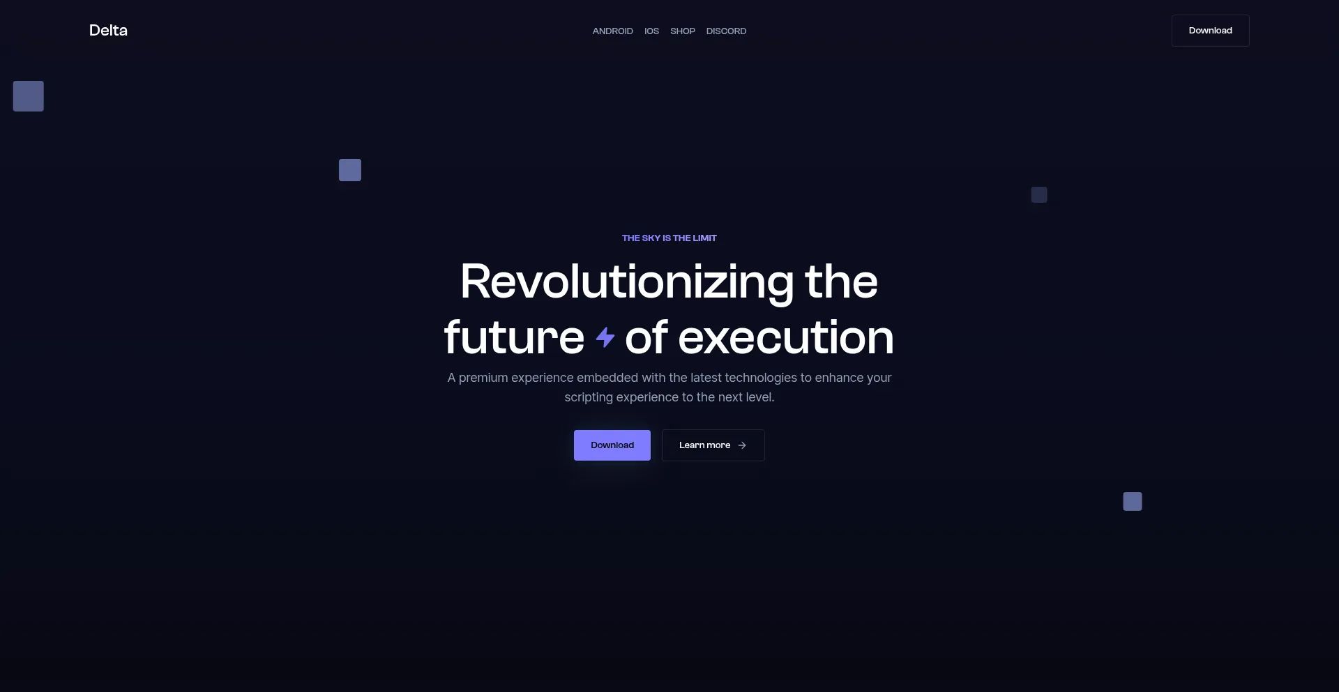 Website screenshot of Deltaexploits.gg