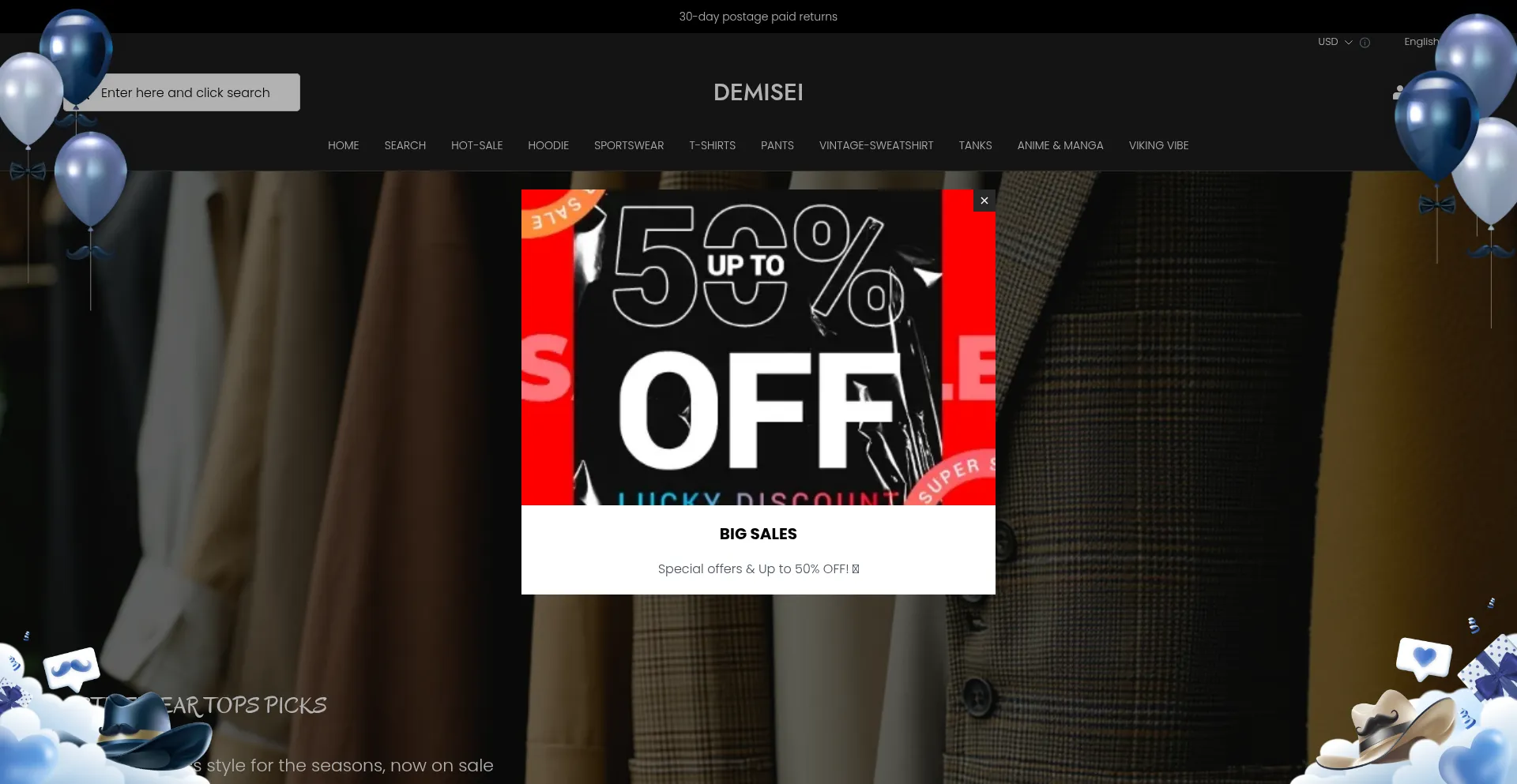 Website screenshot of Demisei.com