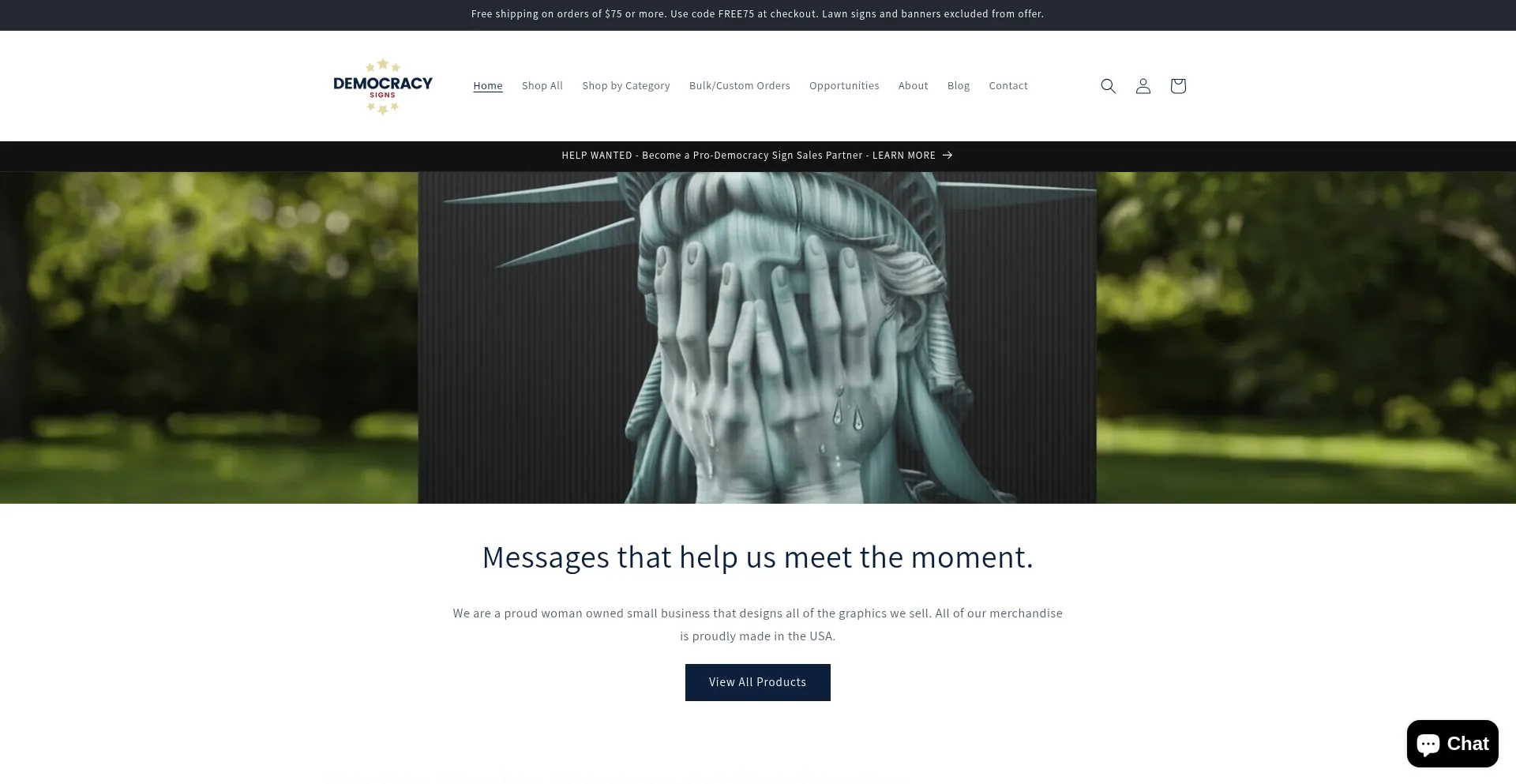 Democracysigns.com Screenshot