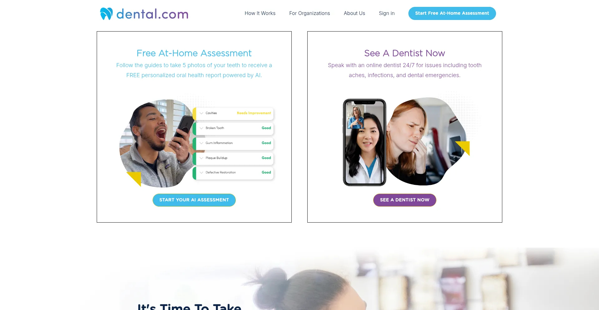 Website screenshot of Dental.com