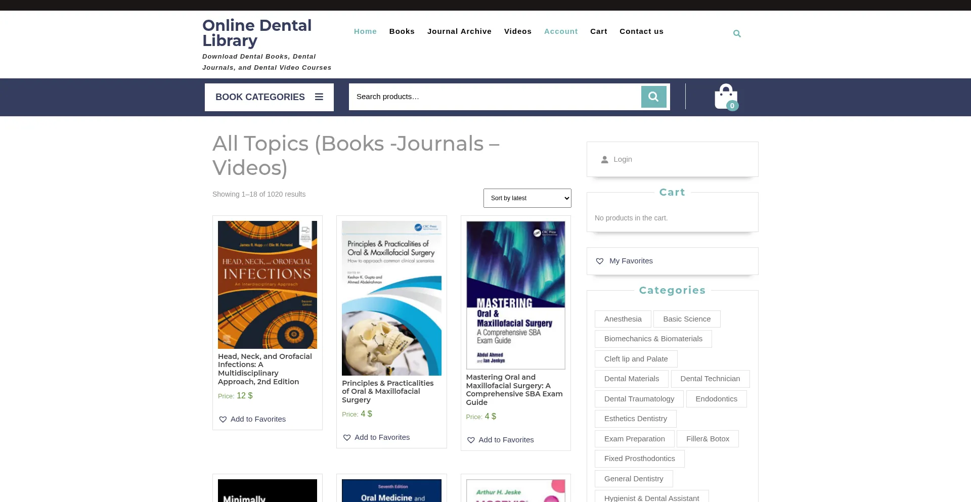 Dental-books.com Screenshot
