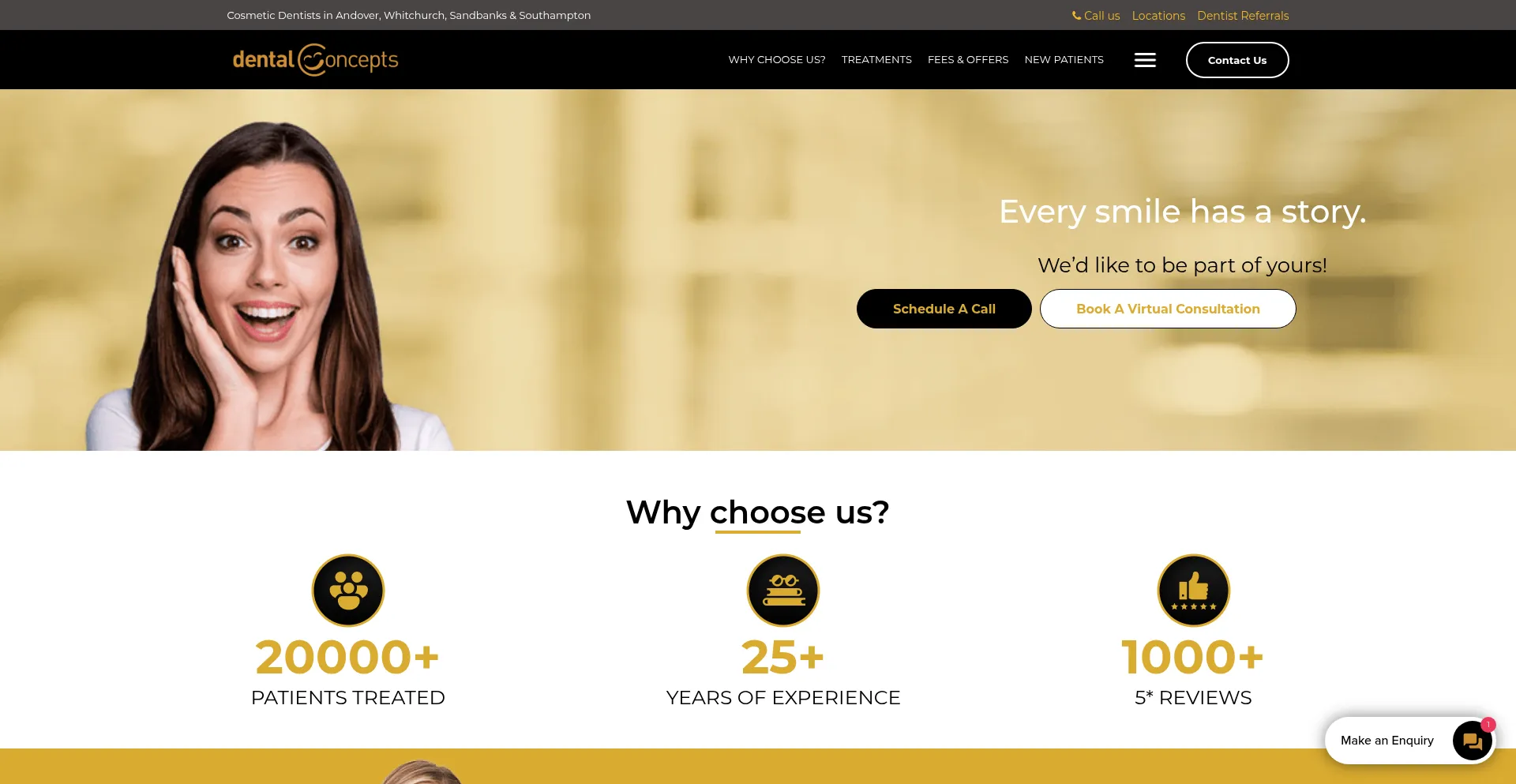 Website screenshot of Dental-concepts.com