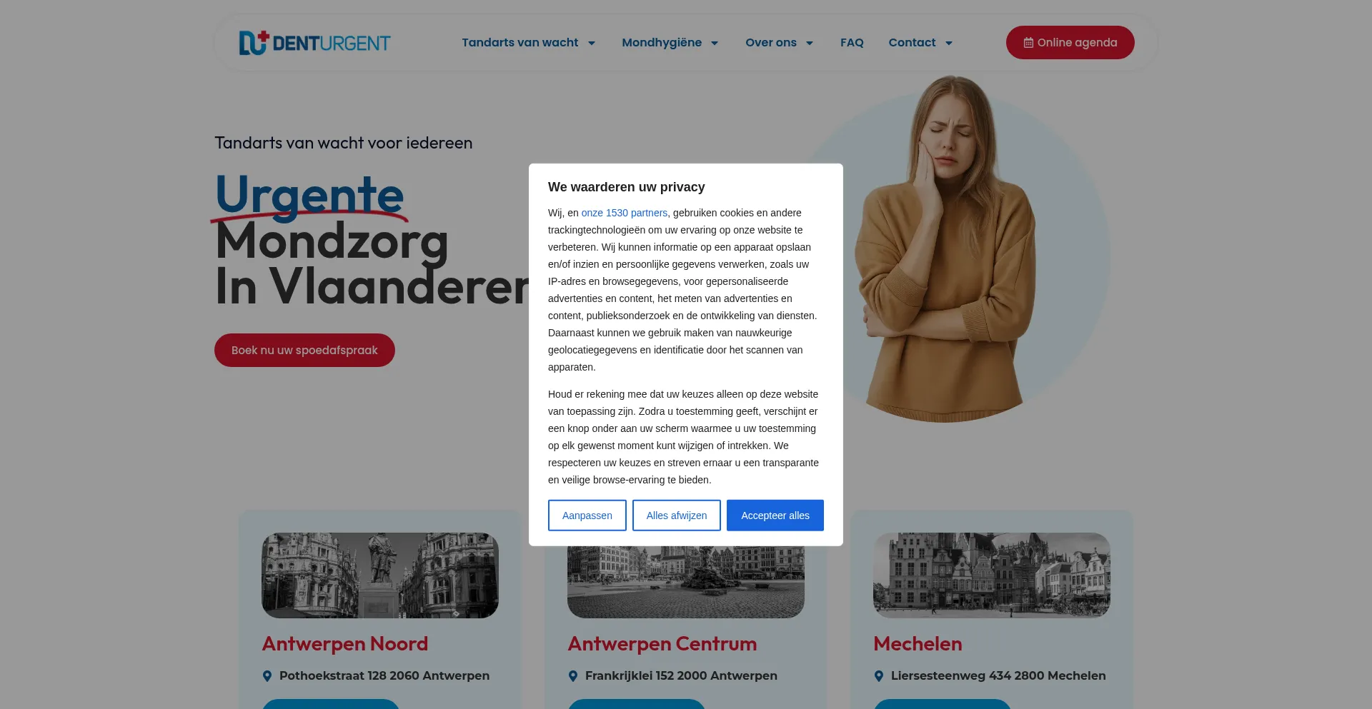 Denturgent.be Screenshot