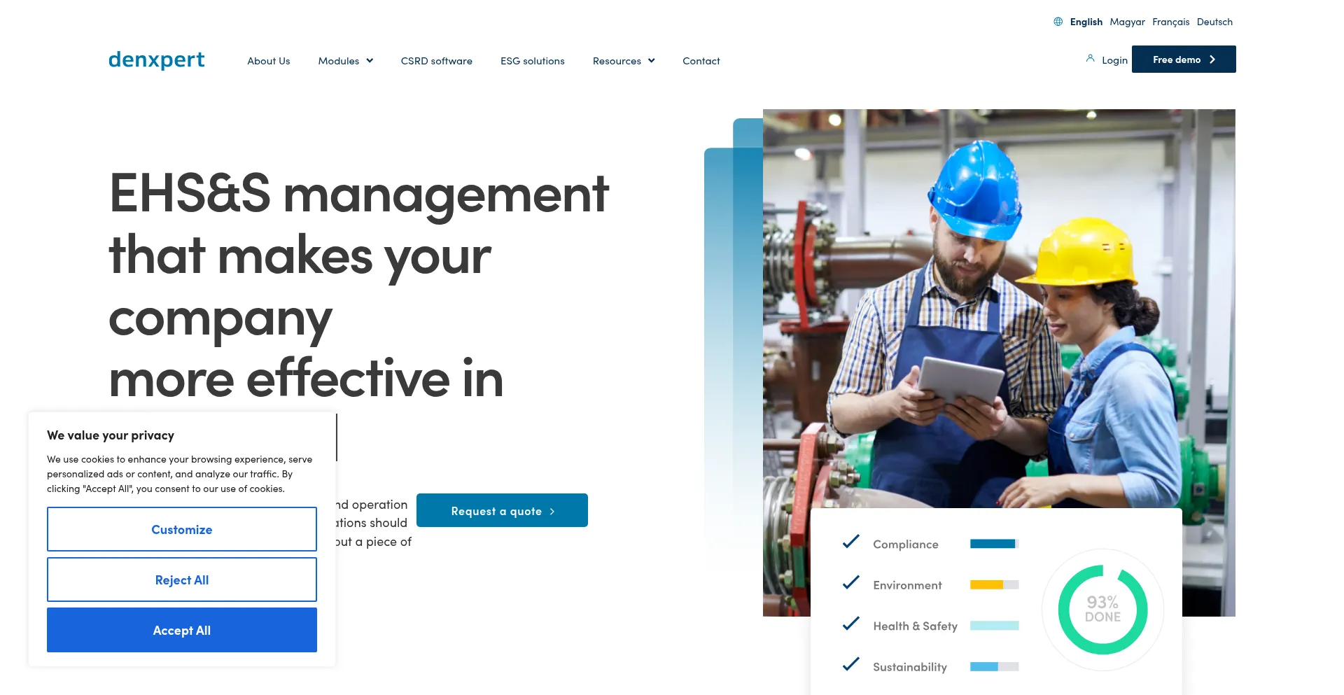 Website screenshot of Denxpertsolutions.com