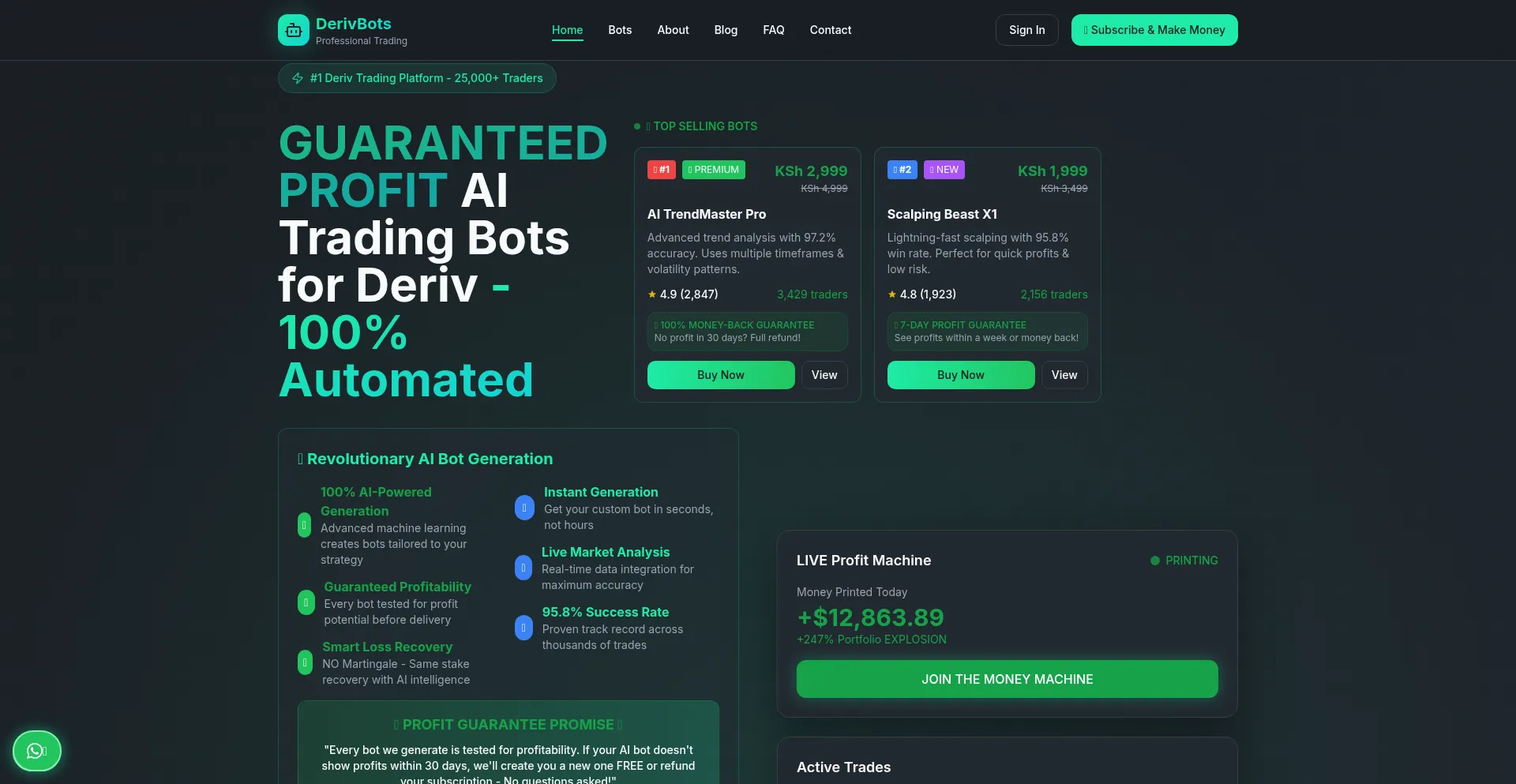Derivsharks.com Screenshot