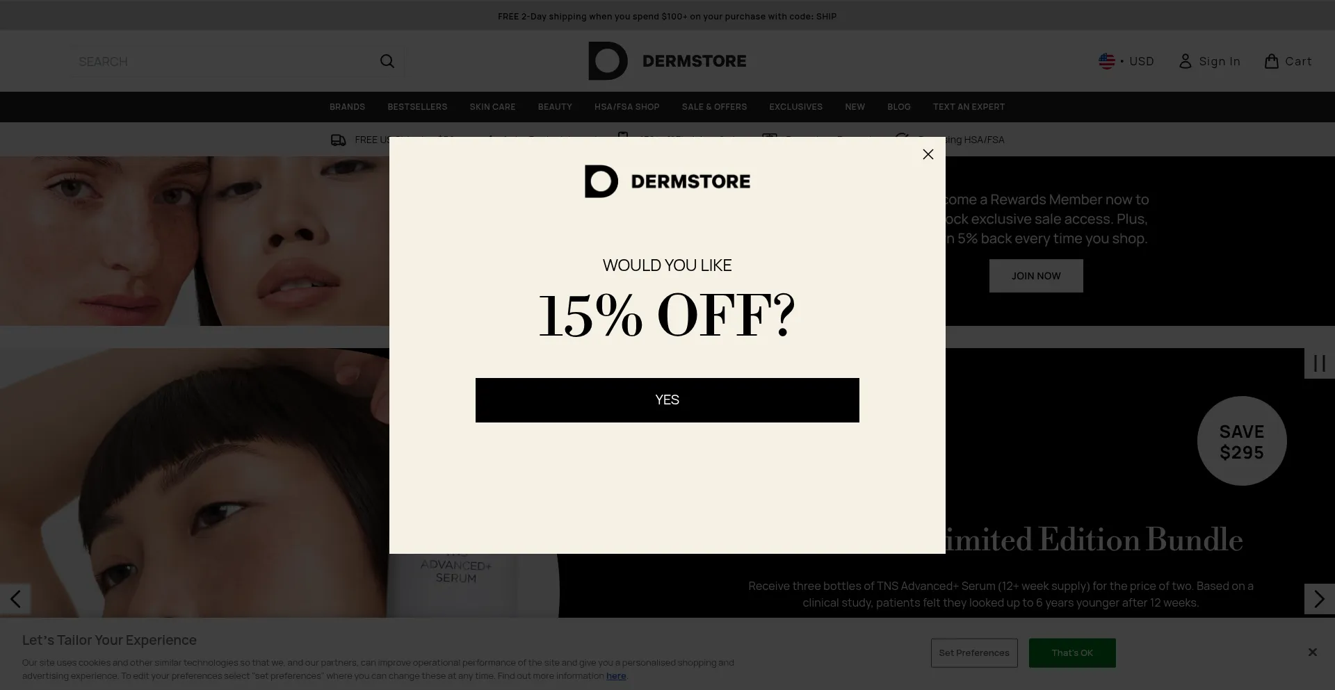 Dermstore.com Screenshot