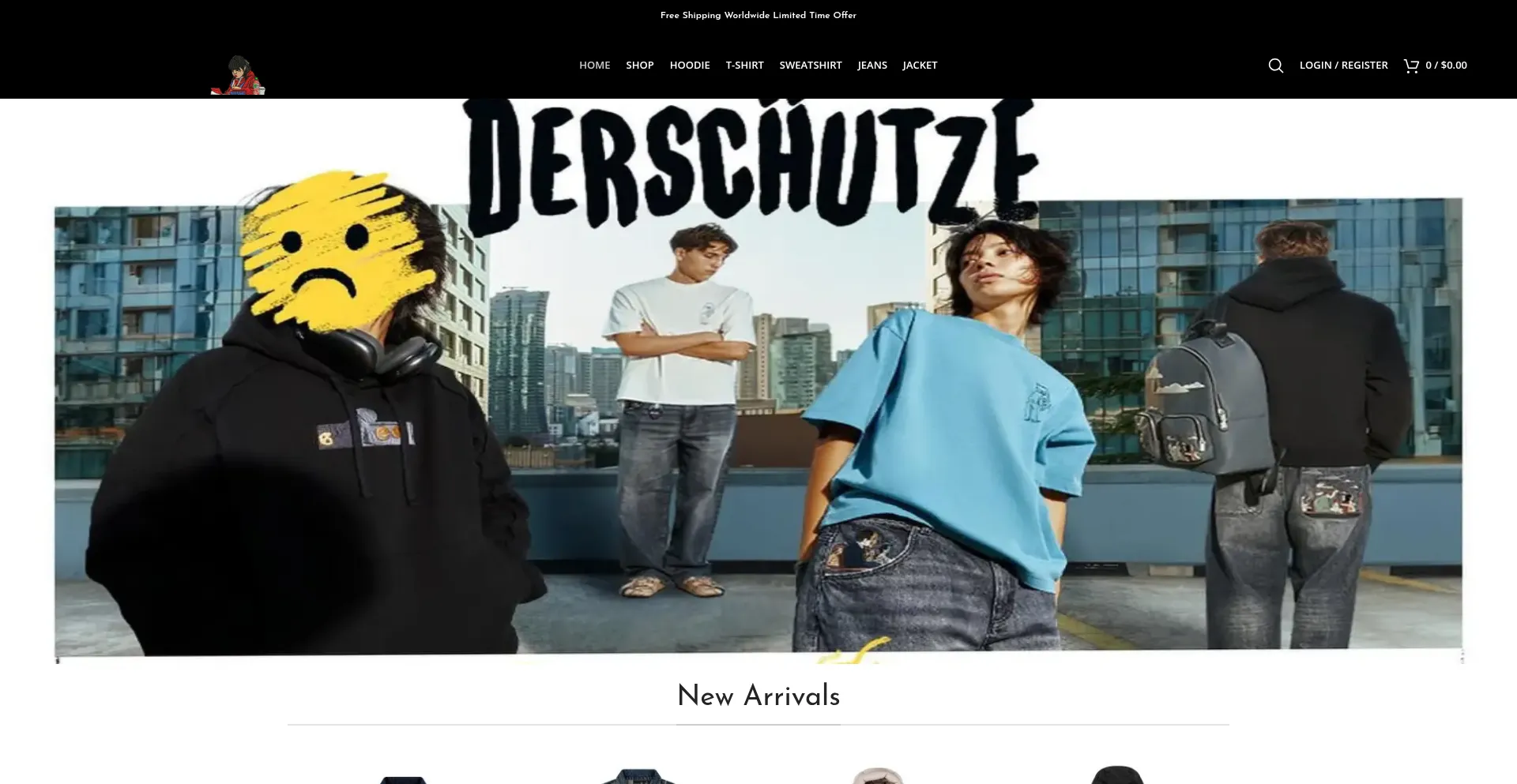 Website screenshot of Derschutze.store