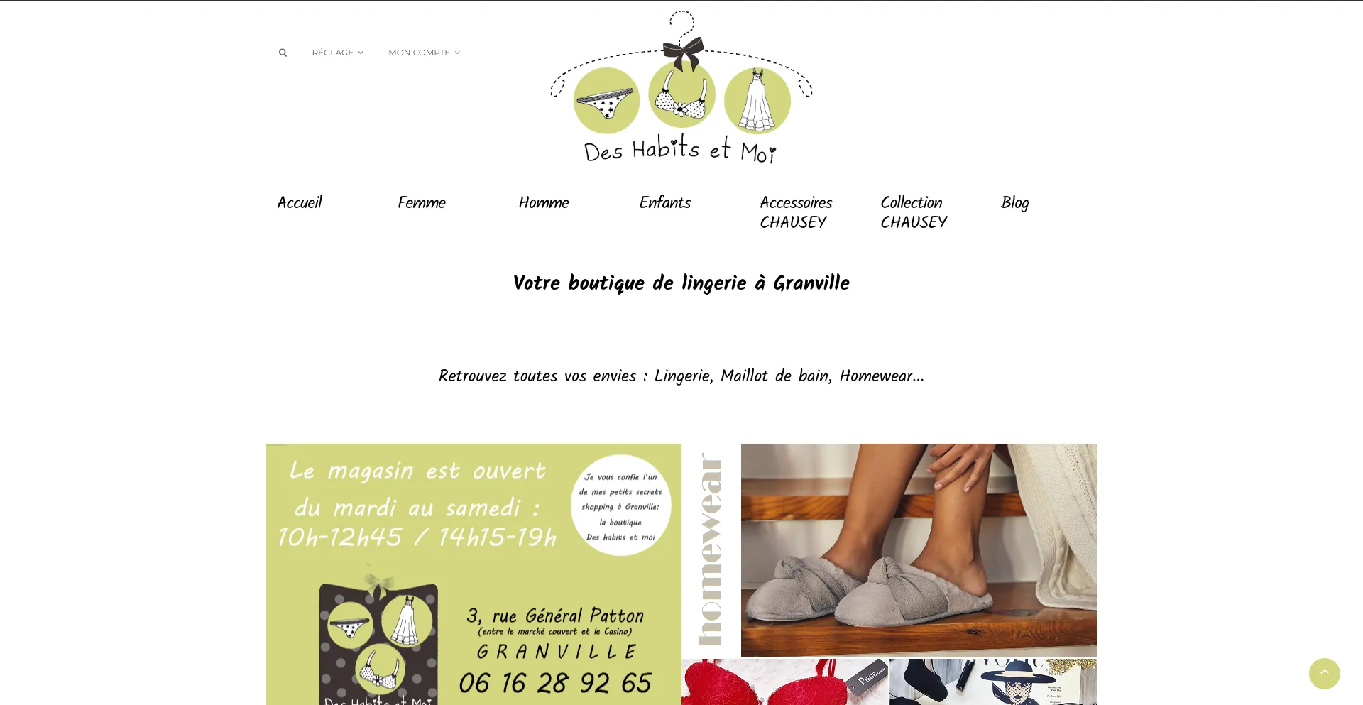 Website screenshot of Deshabits-et-moi.com