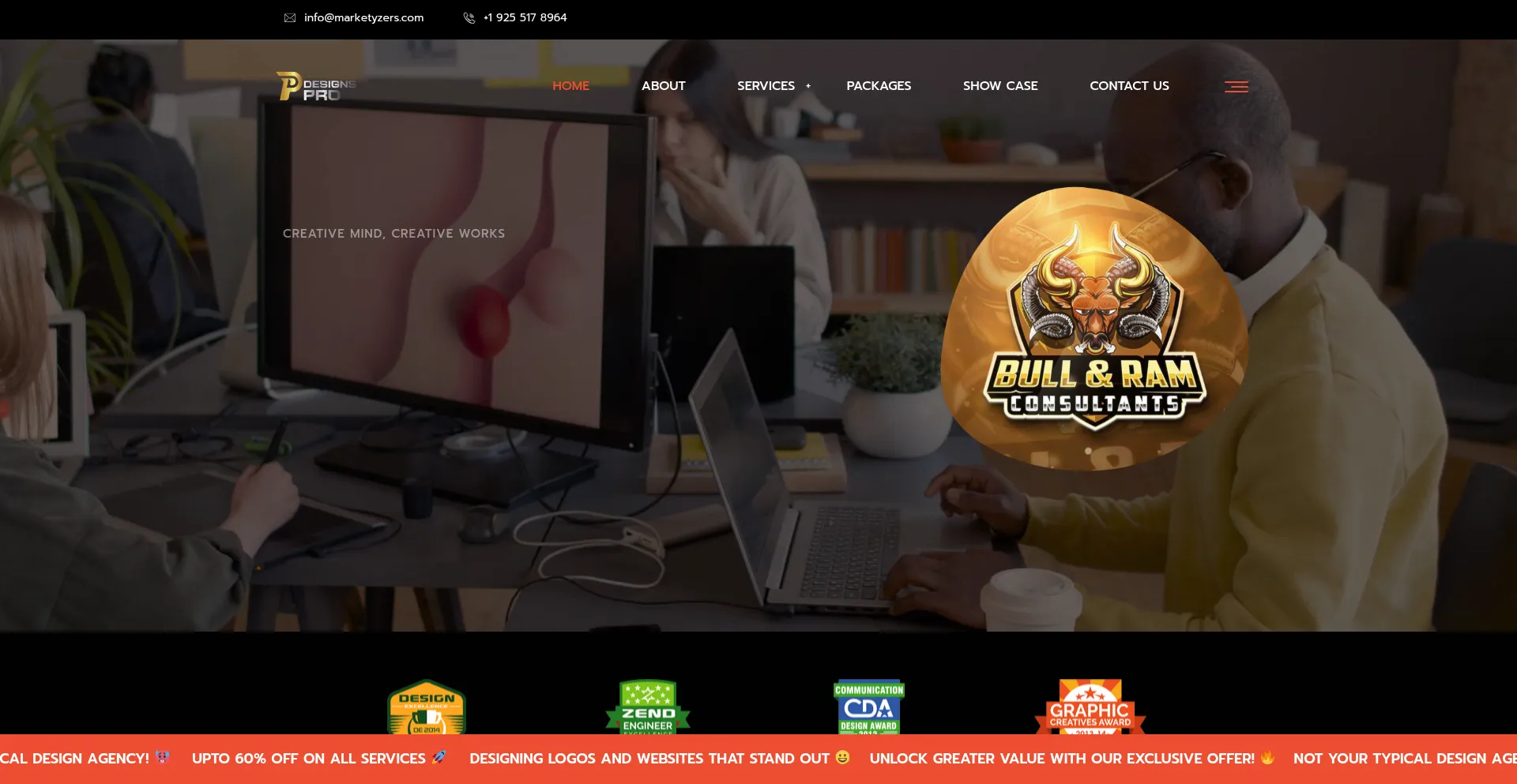 Website screenshot of Designsprosolution.com