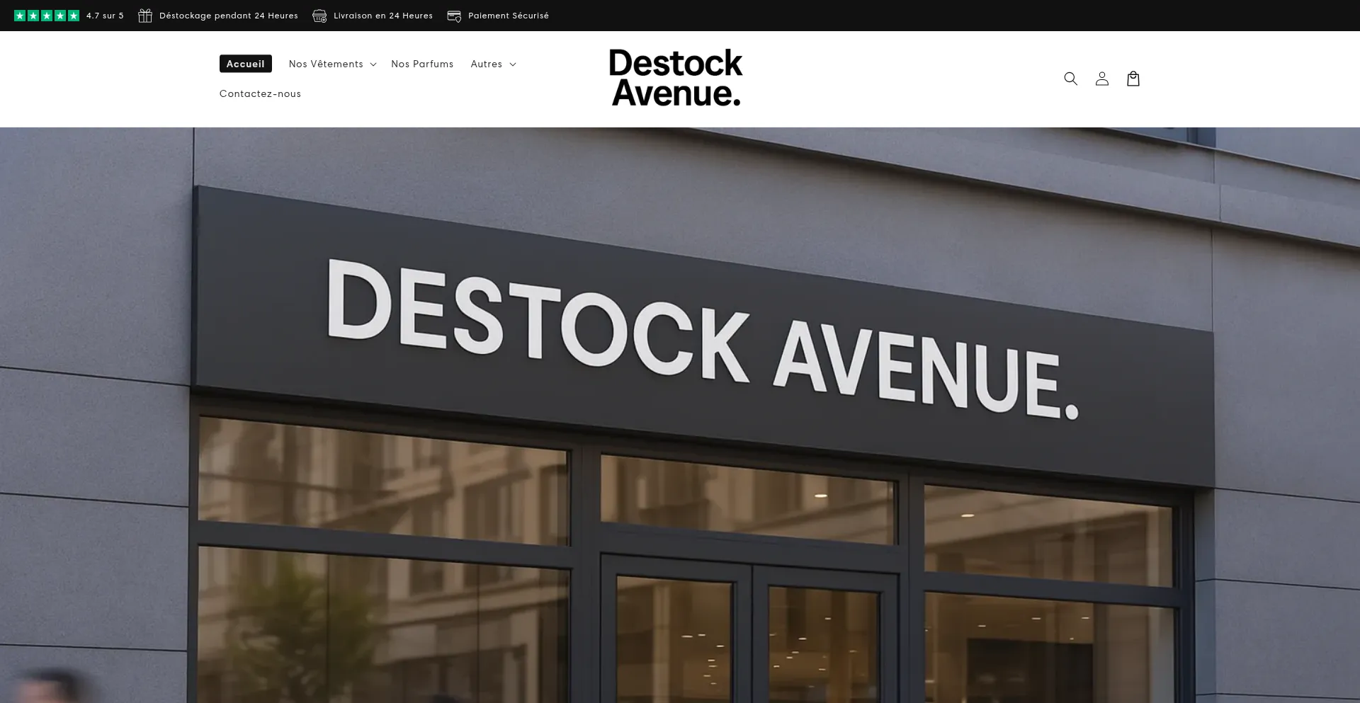 Website screenshot of Destockavenue-france.com