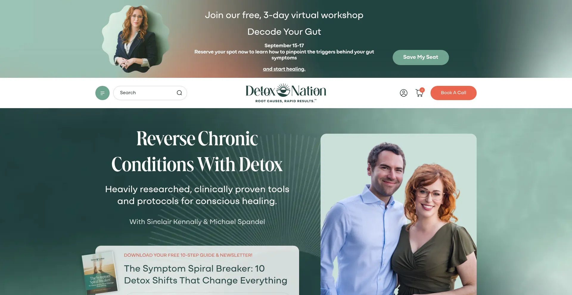 Website screenshot of Detoxnation.com