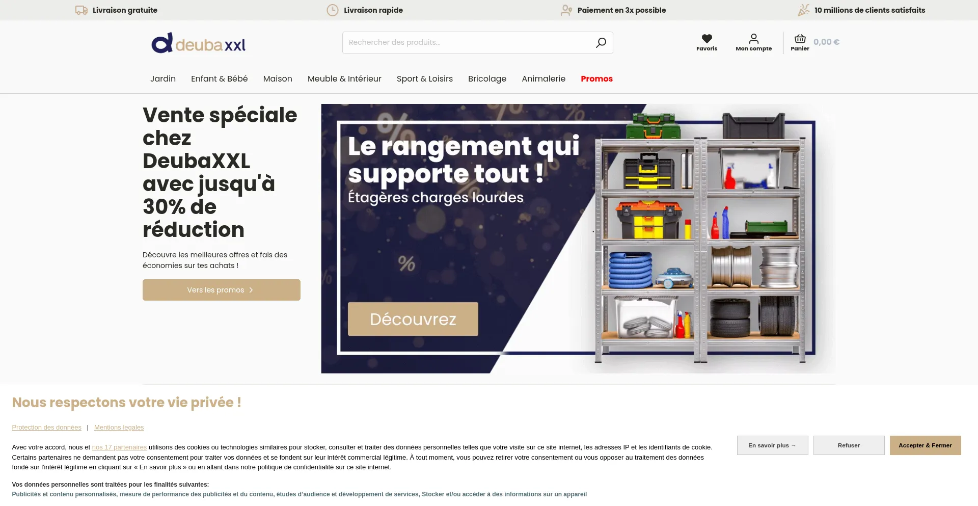 Website screenshot of Deubaxxl.fr