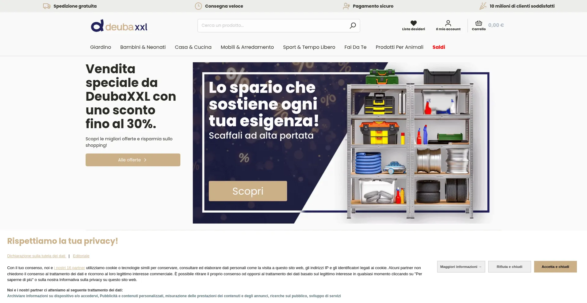 Website screenshot of Deubaxxl.it