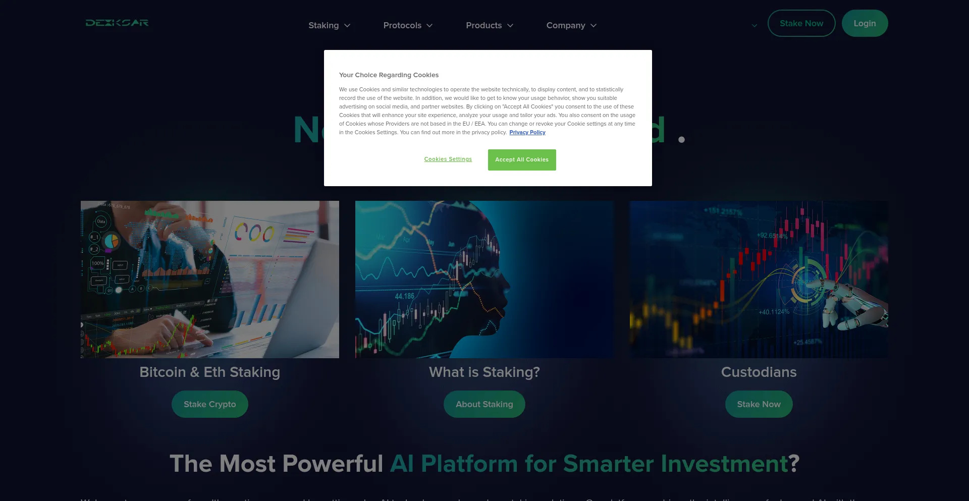 Website screenshot of Dexksar.com