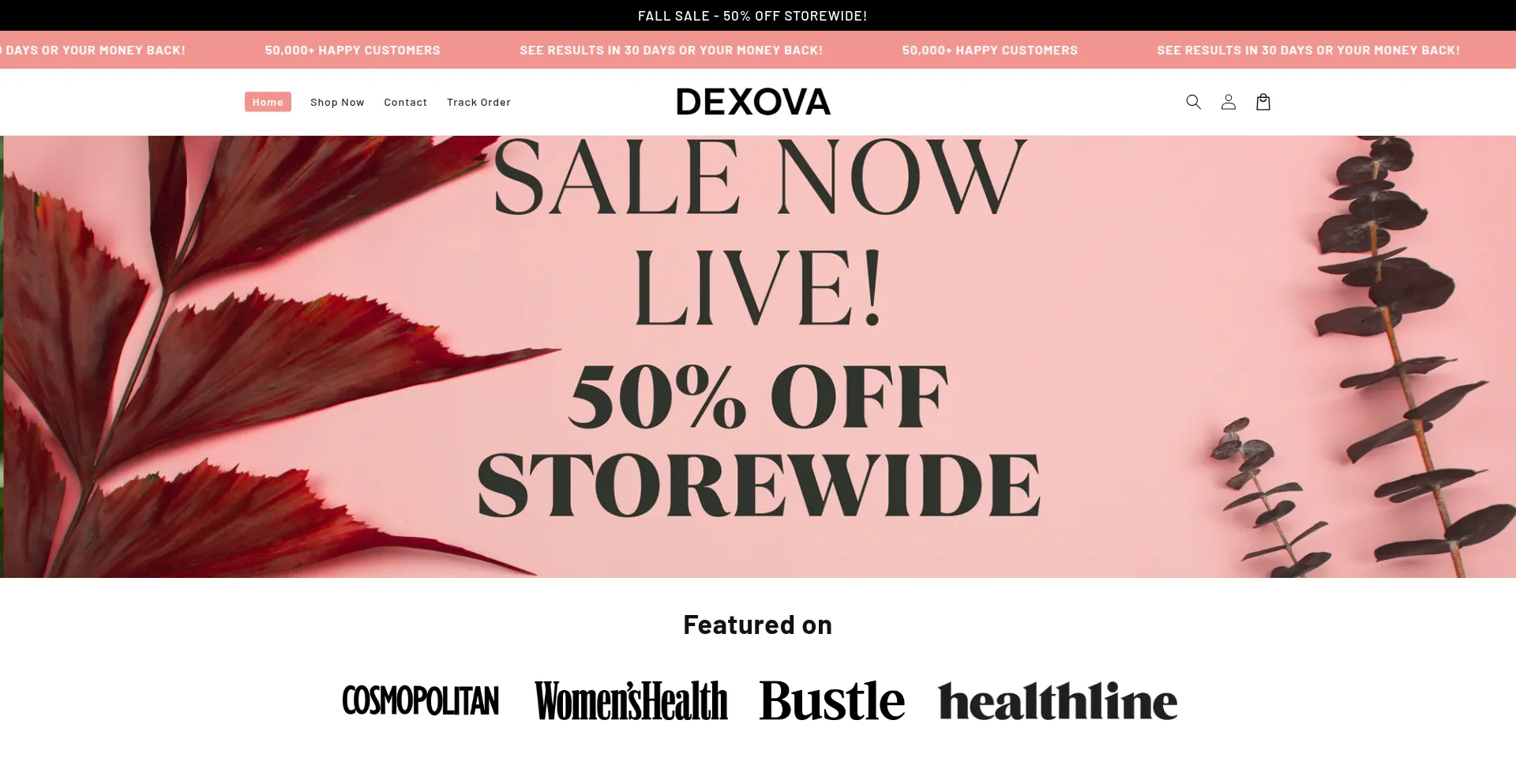 Dexova.store Screenshot