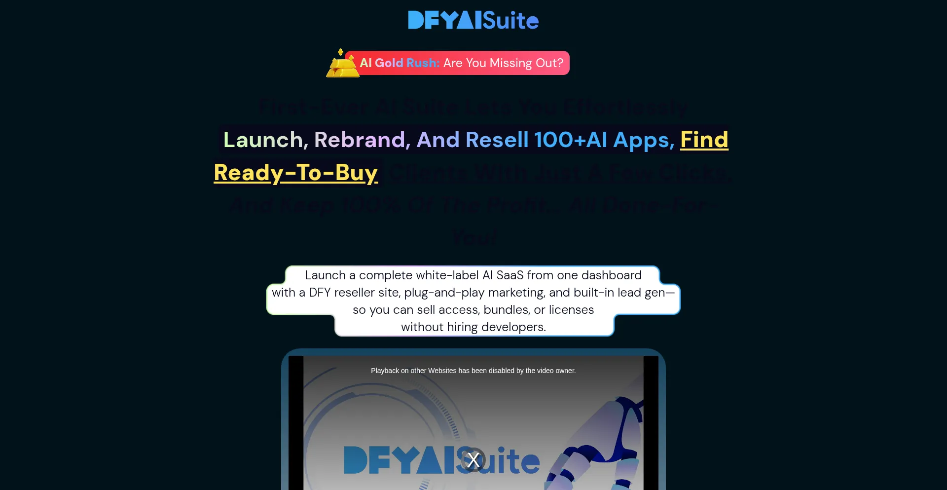Dfyaisuite.live Screenshot