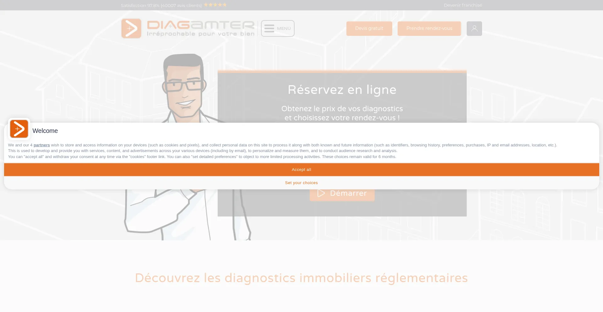 Website screenshot of Diagamter.com