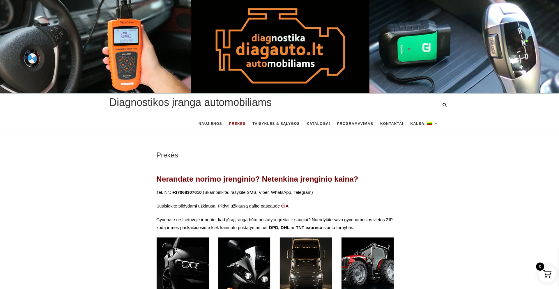 Diagauto.lt Screenshot