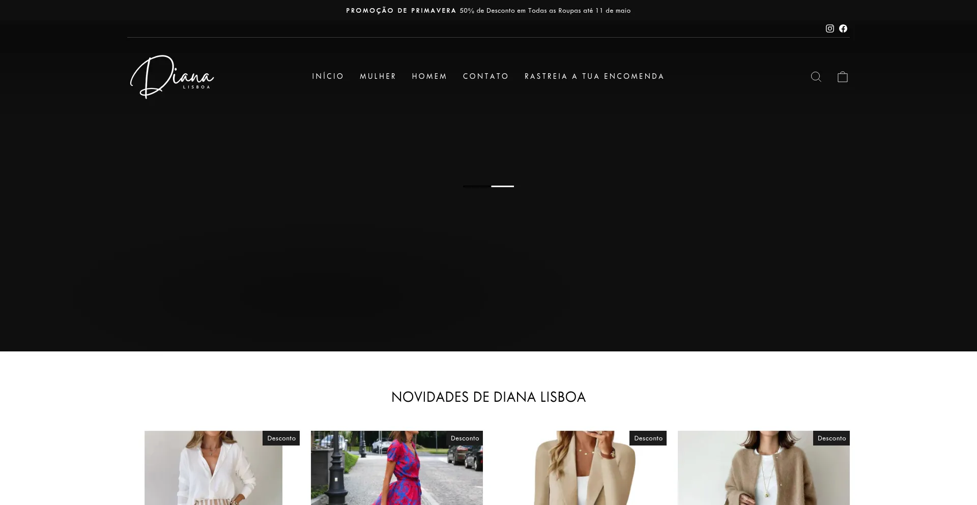 Website screenshot of Dianalisboa.com