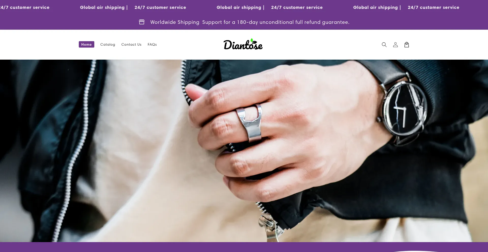 Website screenshot of Diantose.com