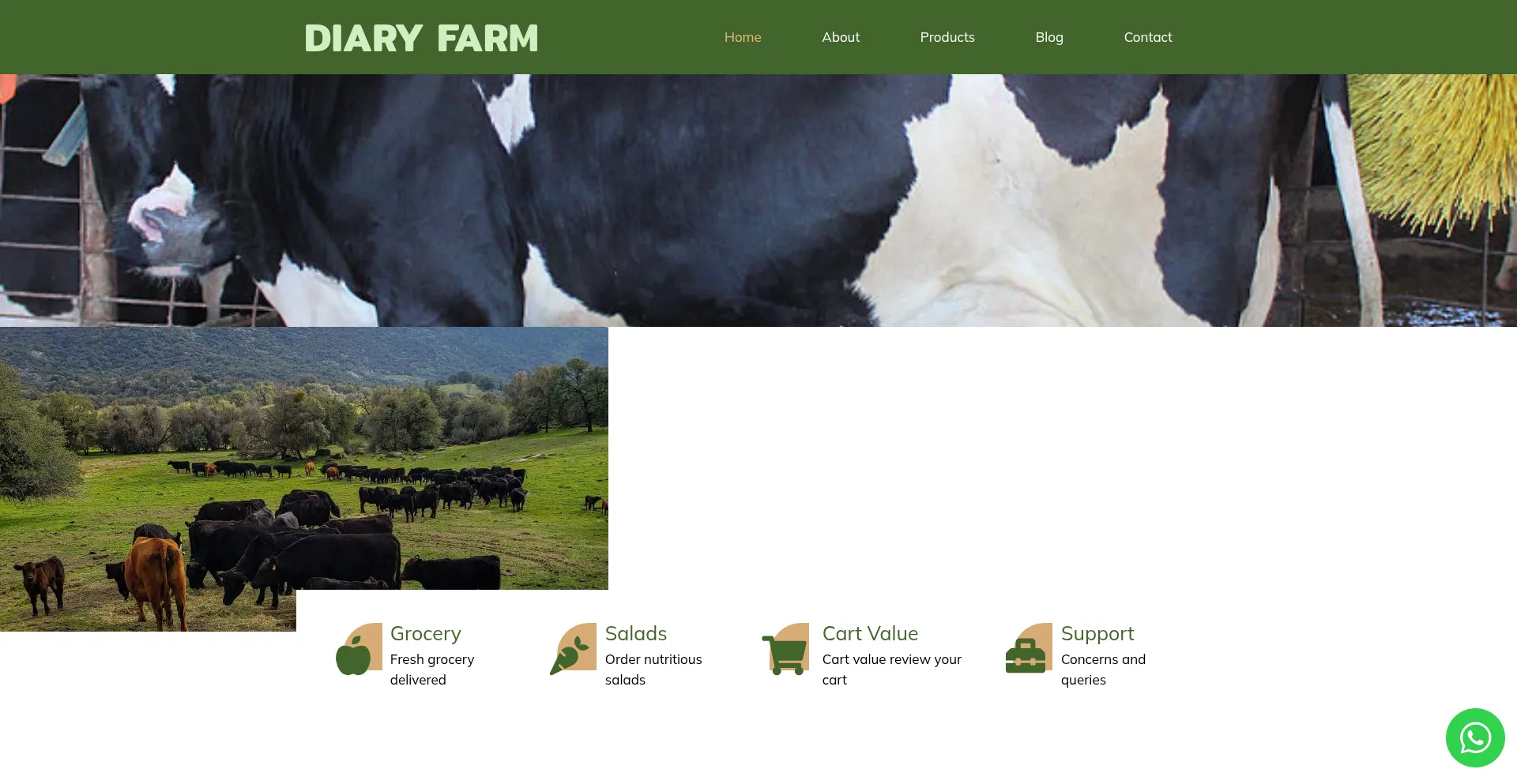 Website screenshot of Diaryfarm.buzz