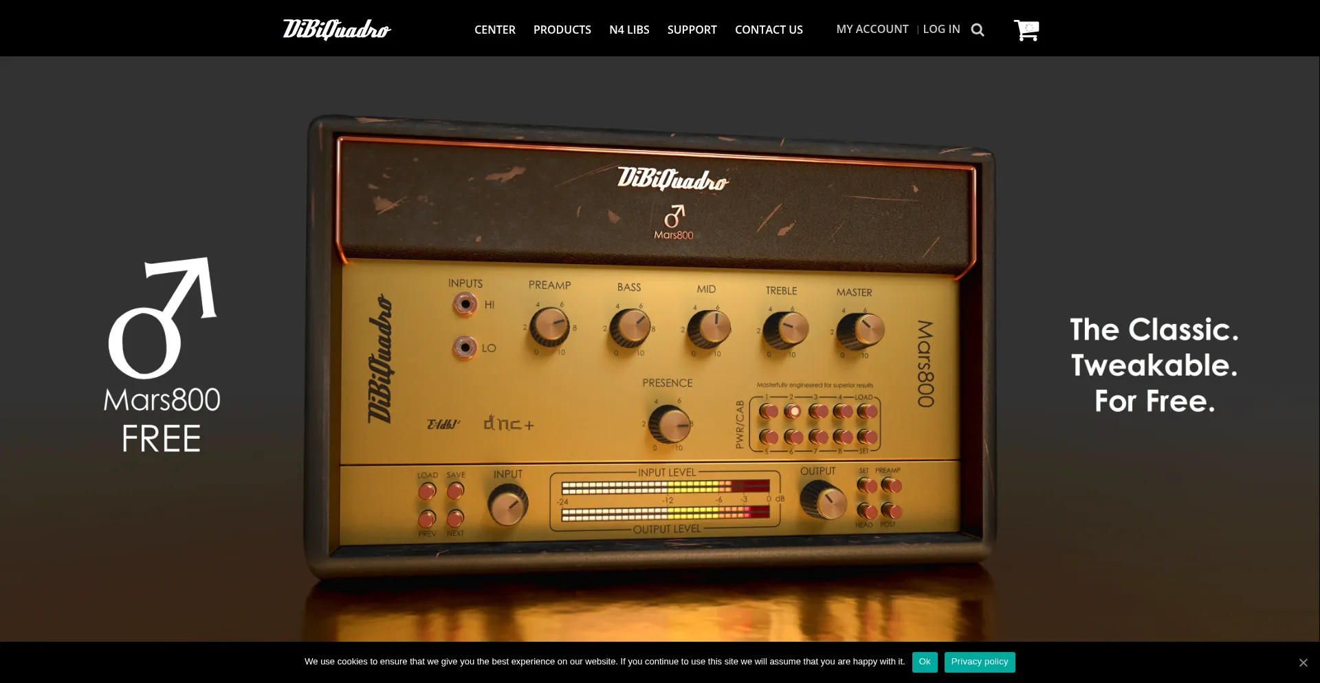 Website screenshot of Dibiquadroaudio.com