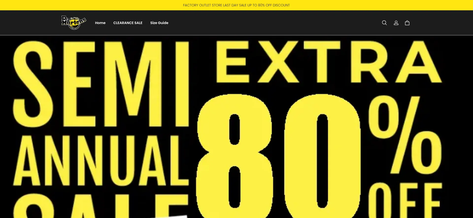 Website screenshot of Dickssportinggoodsoutlet.com
