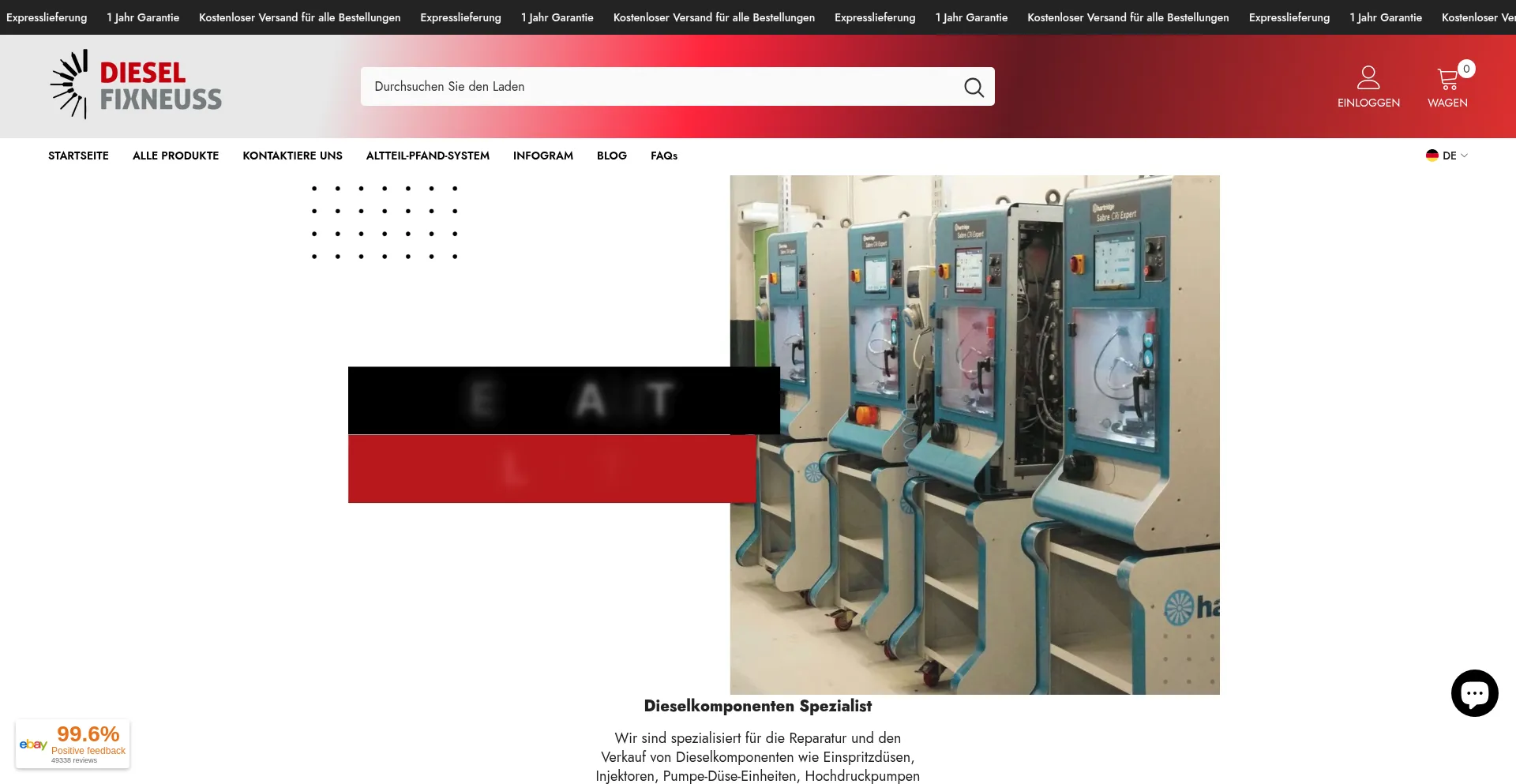 Website screenshot of Dieselfixneuss.es