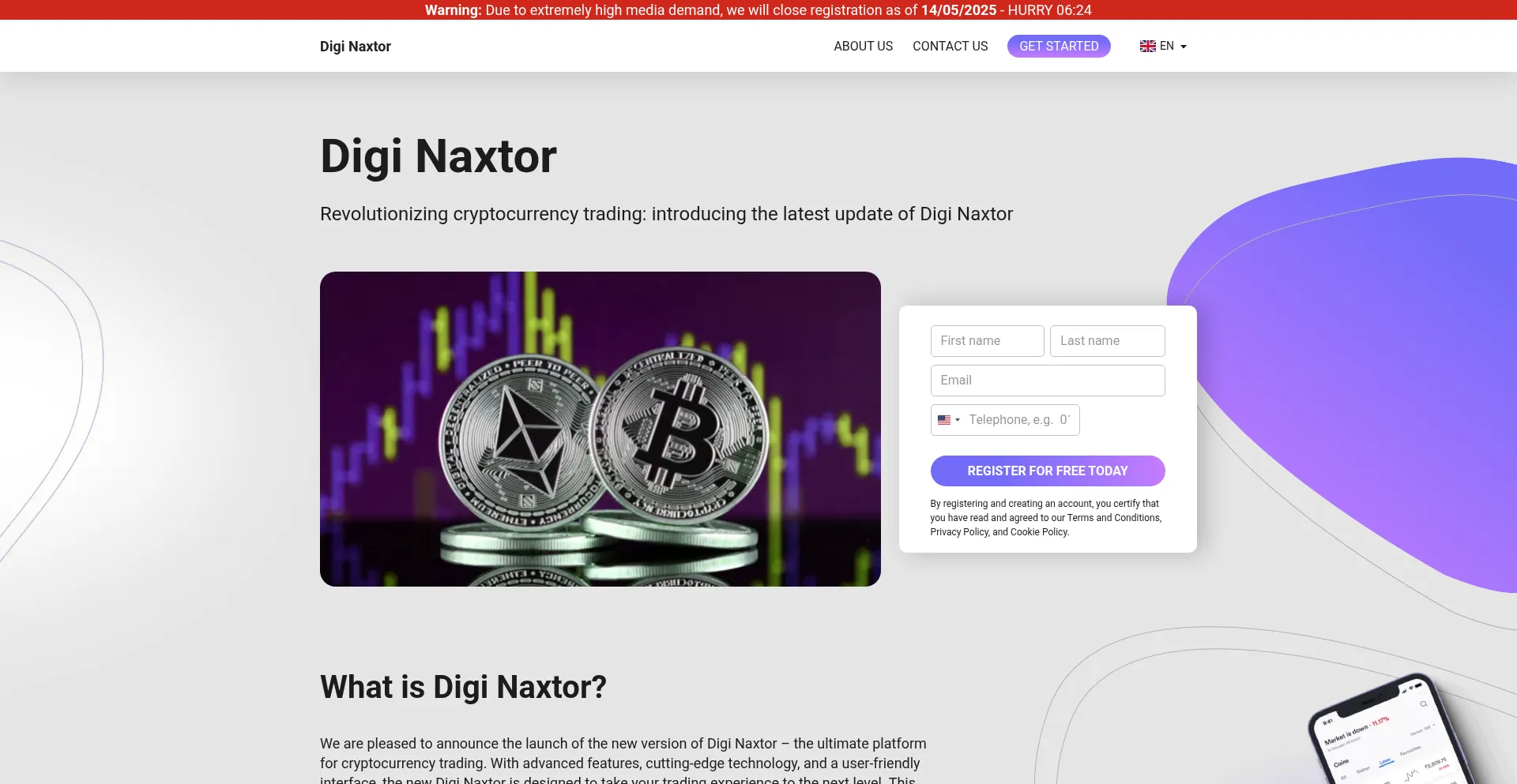 Website screenshot of Digi-naxtor.net