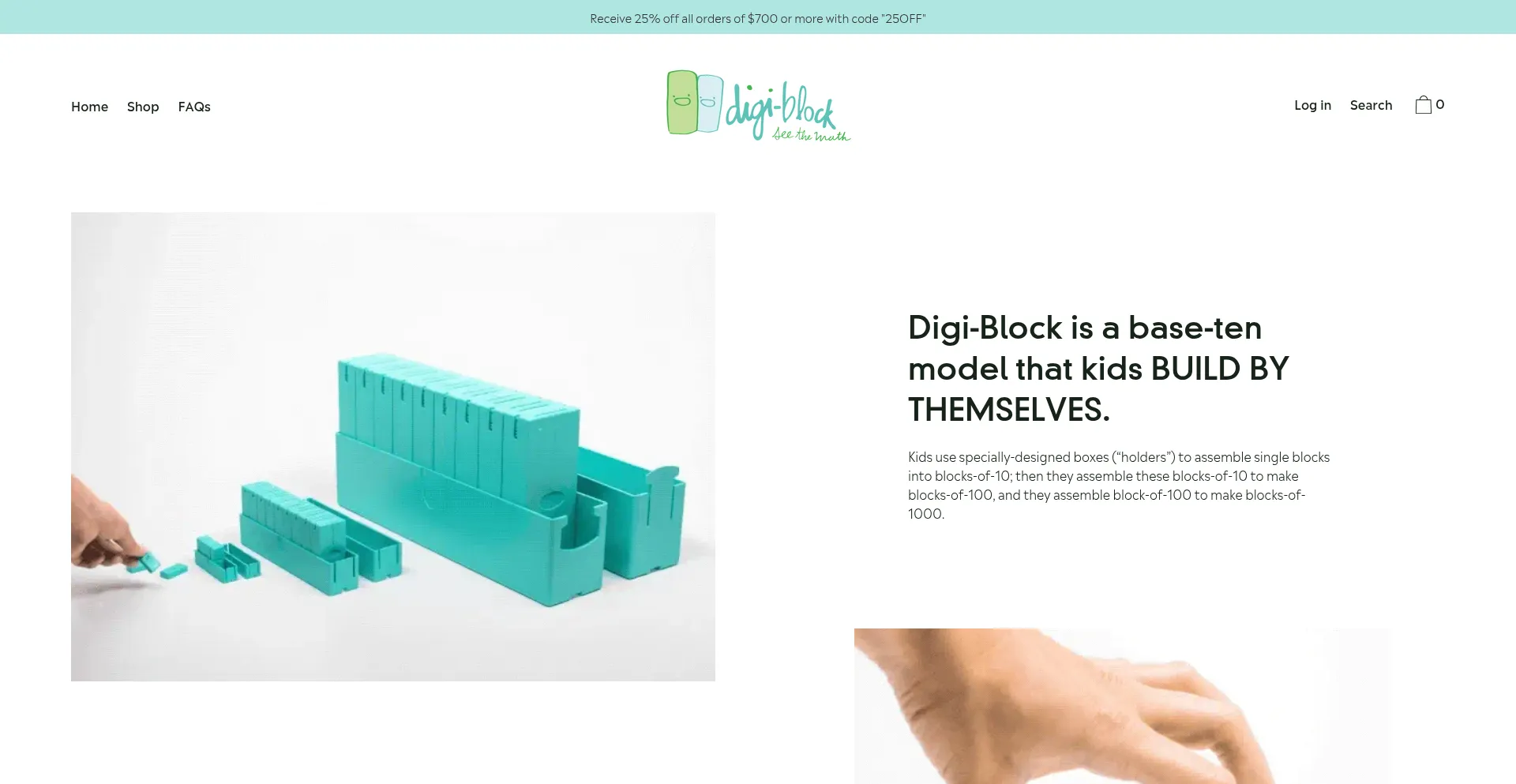 Website screenshot of Digiblock.com