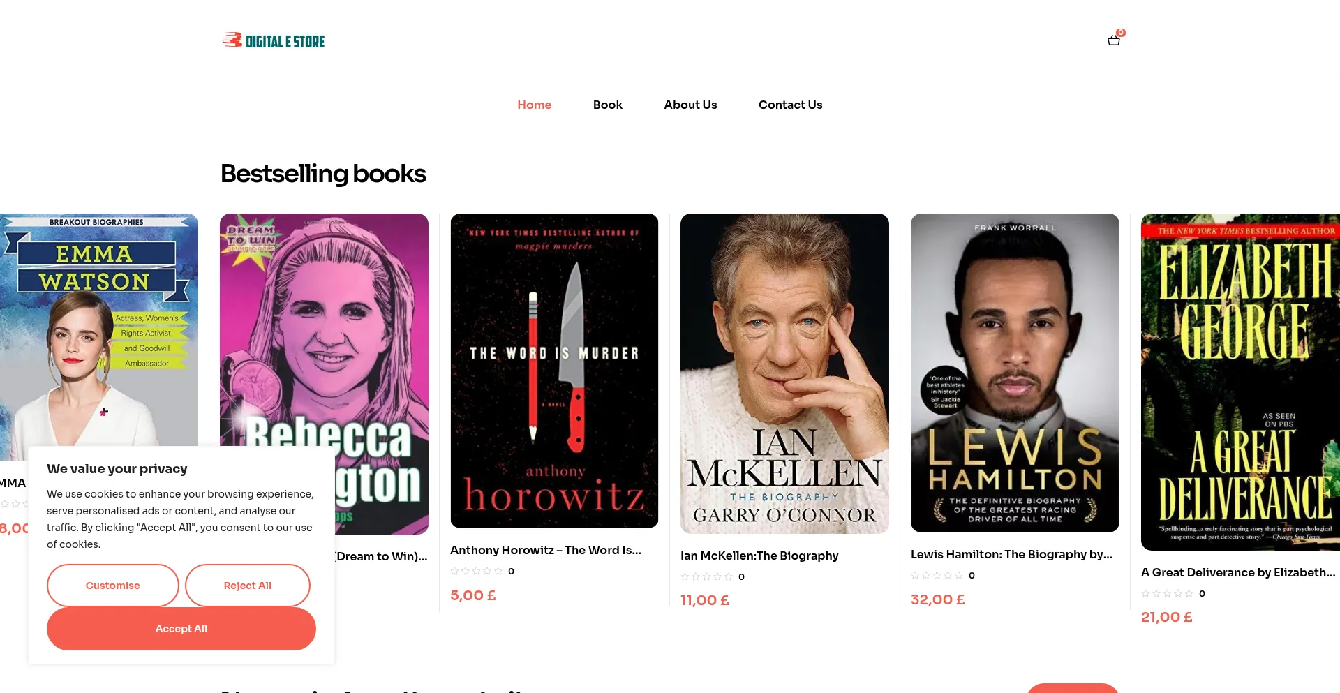 Website screenshot of Digital-e-store.com