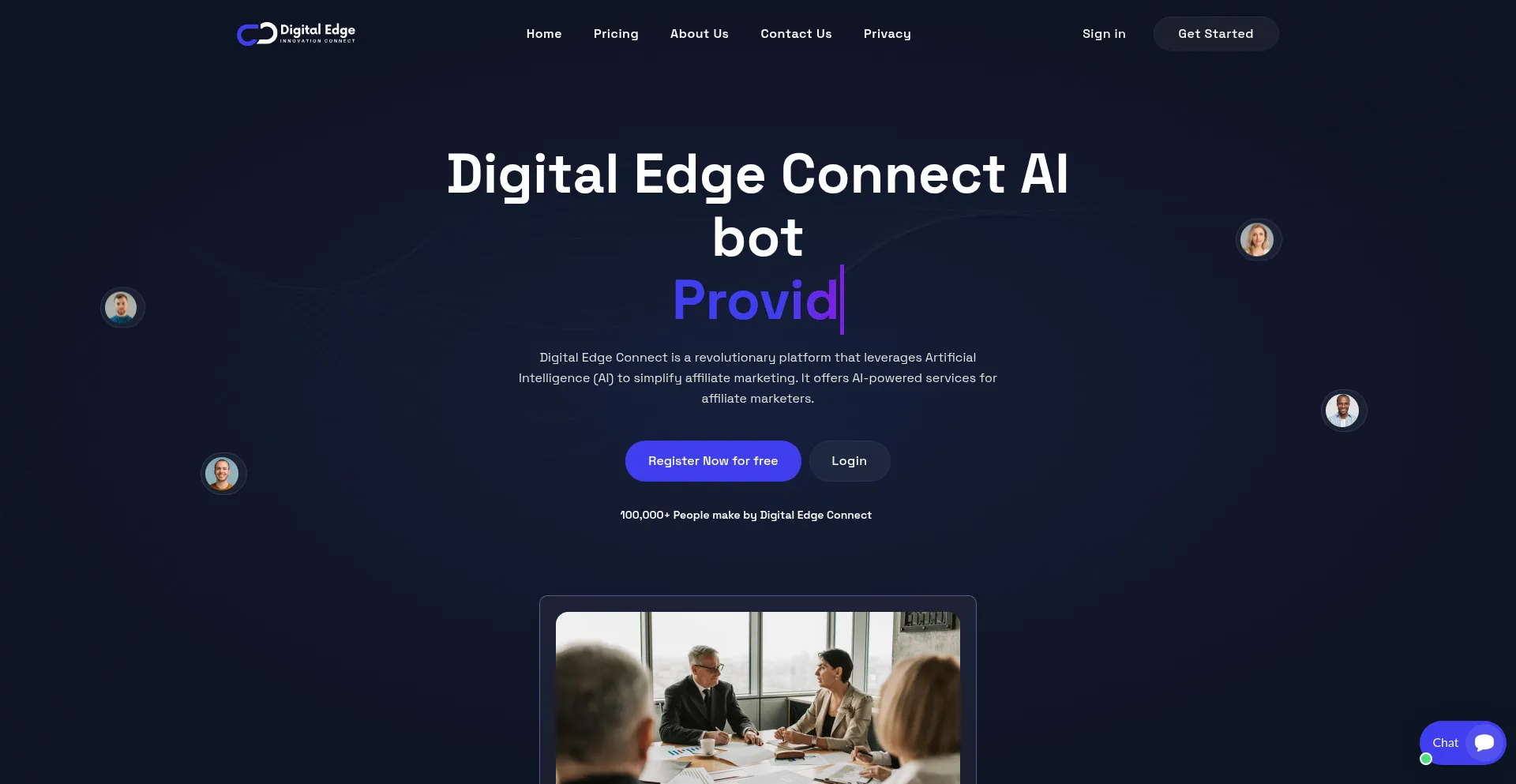 Website screenshot of Digital-edgeconnect.live