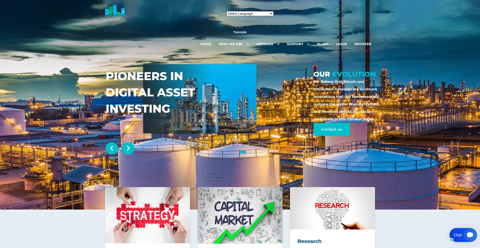 Website screenshot of Digital-tradepro.net