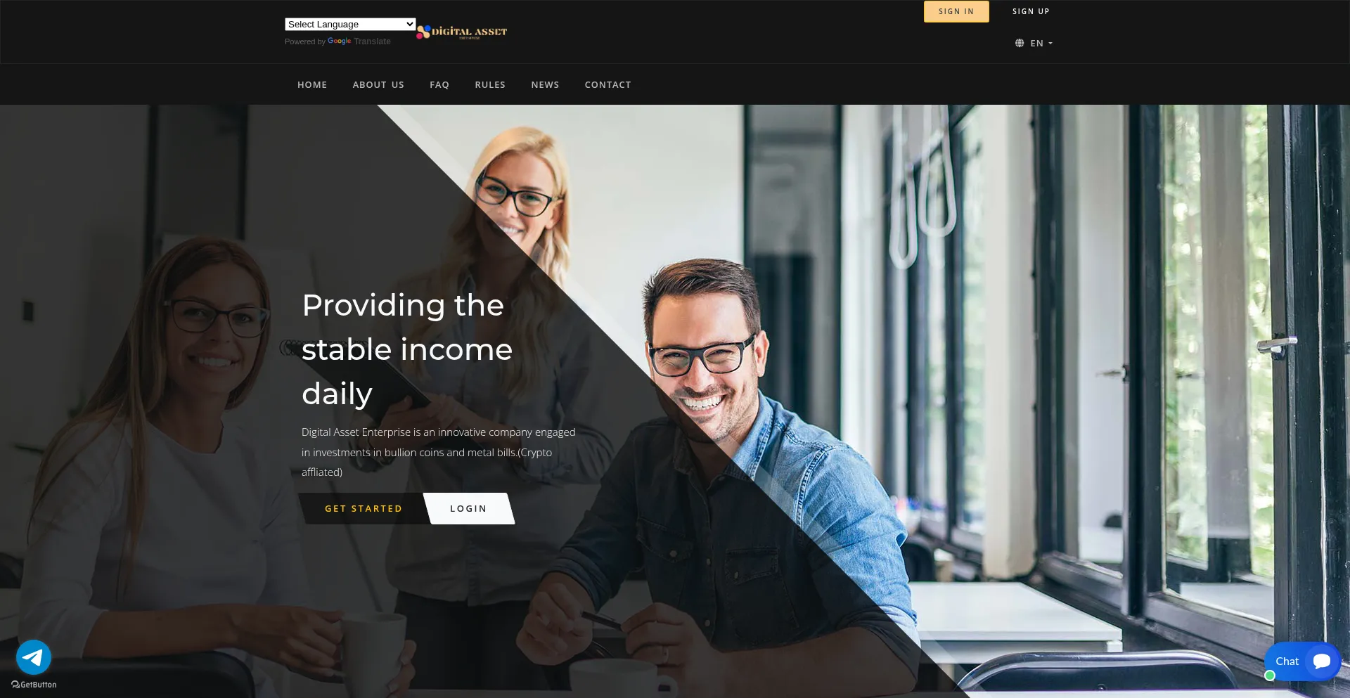 Digitalassetenterprise.com Screenshot
