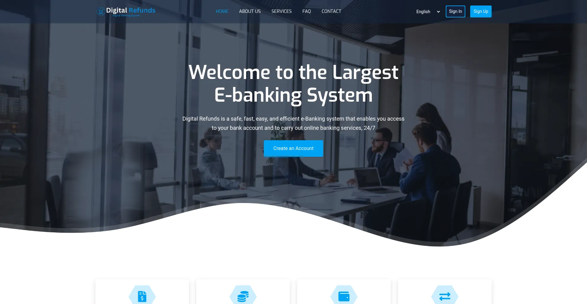 Website screenshot of Digitalrefunds.com