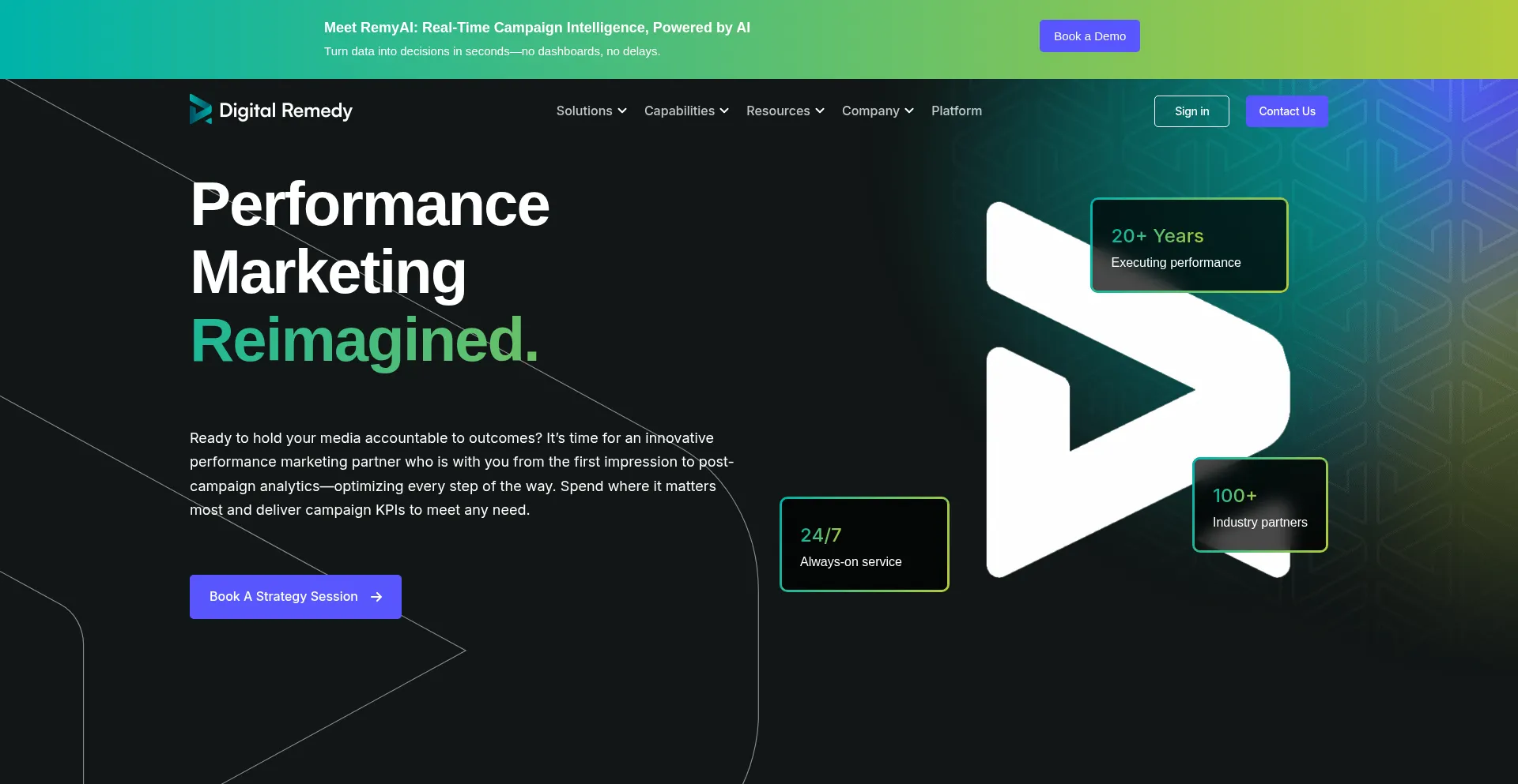 Website screenshot of Digitalremedy.com