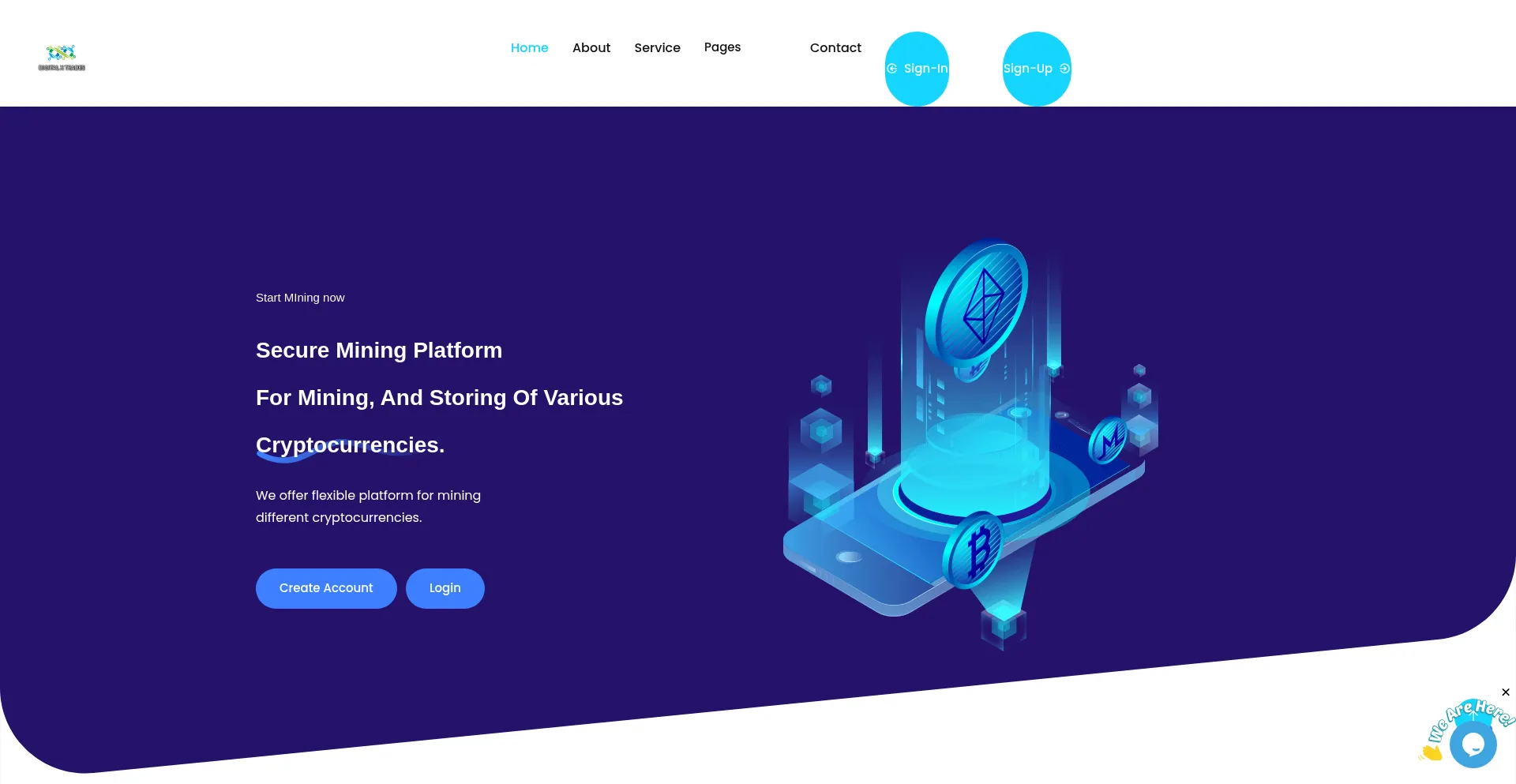 Website screenshot of Digitalxtrades.org