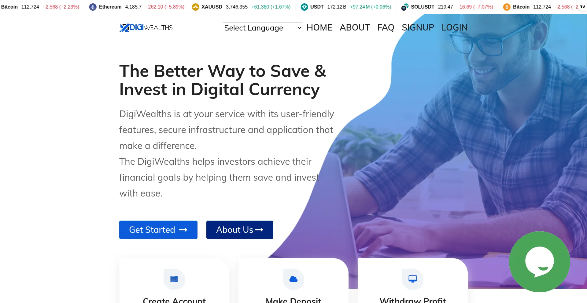 Digiwealths.com Screenshot