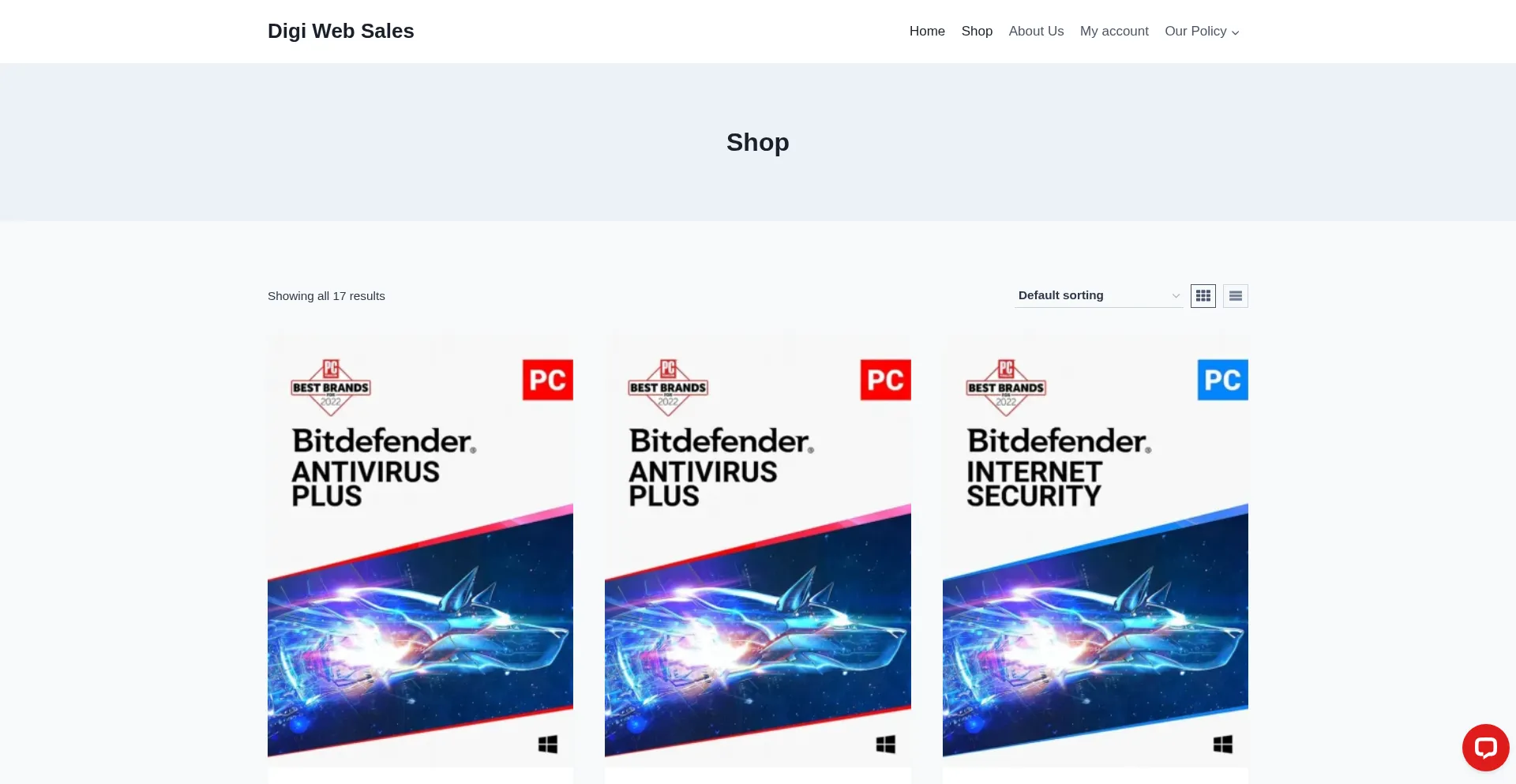 Website screenshot of Digiwebsales.com