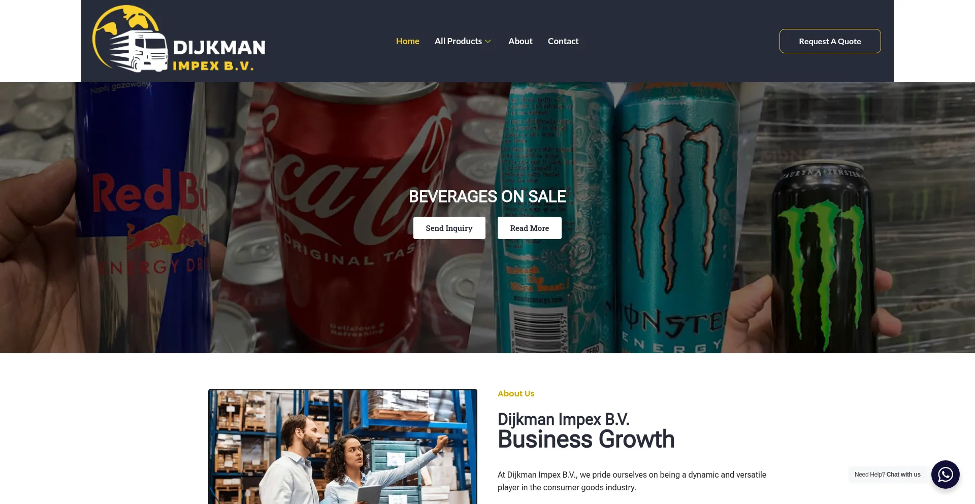 Dijkmanimpexbv.com Screenshot