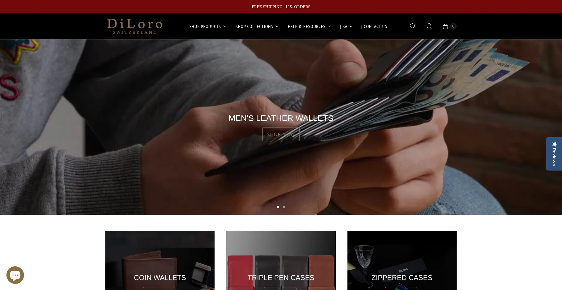 Website screenshot of Diloro.com